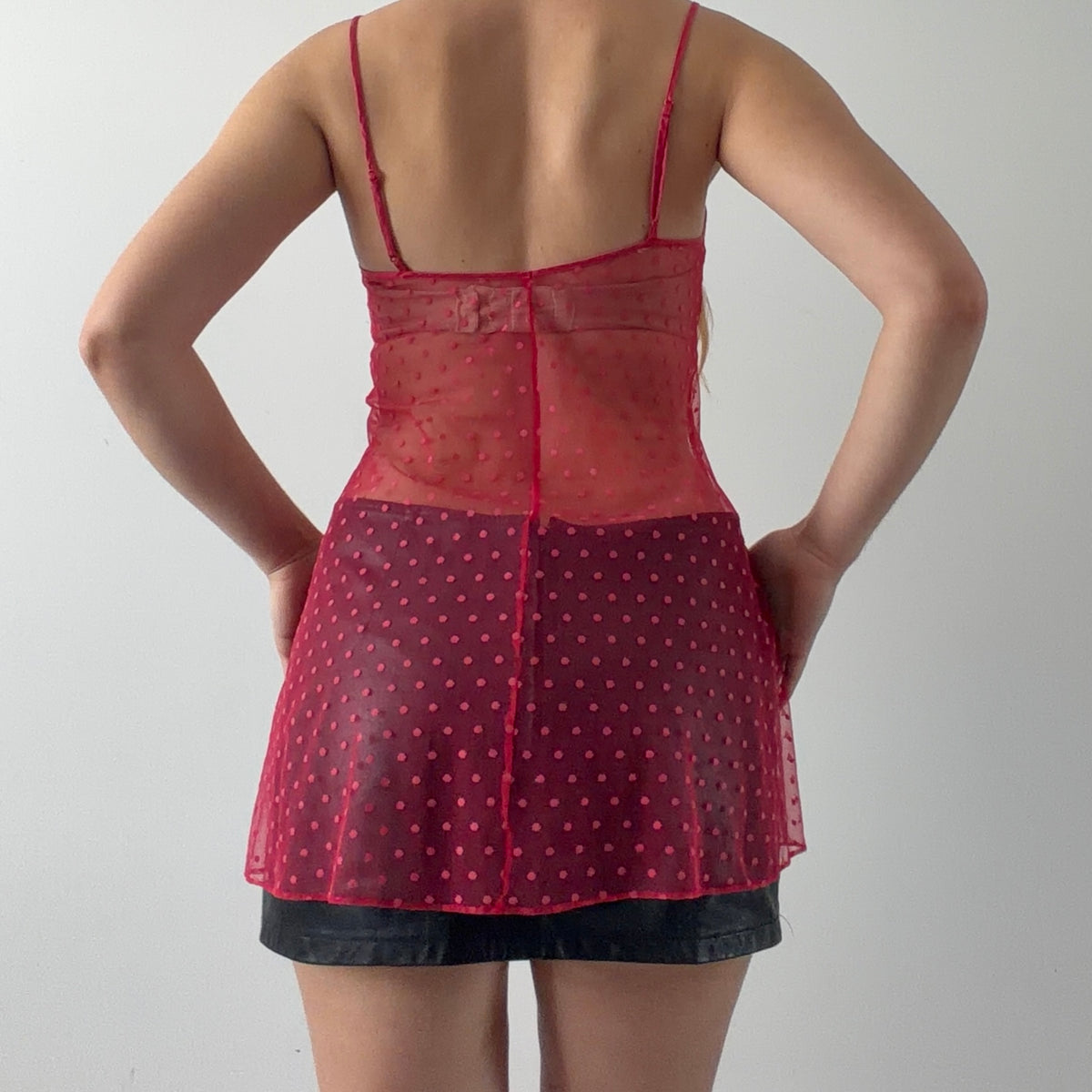 Victoria's Secret Silk Polka Dot Babydoll | S