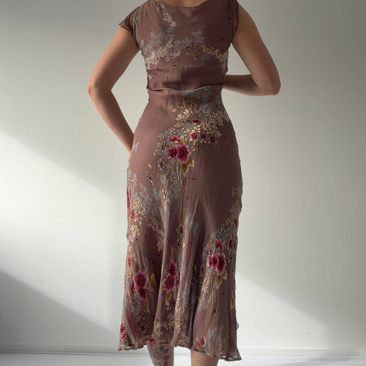 Monsoon Silk Floral Dress | M-L