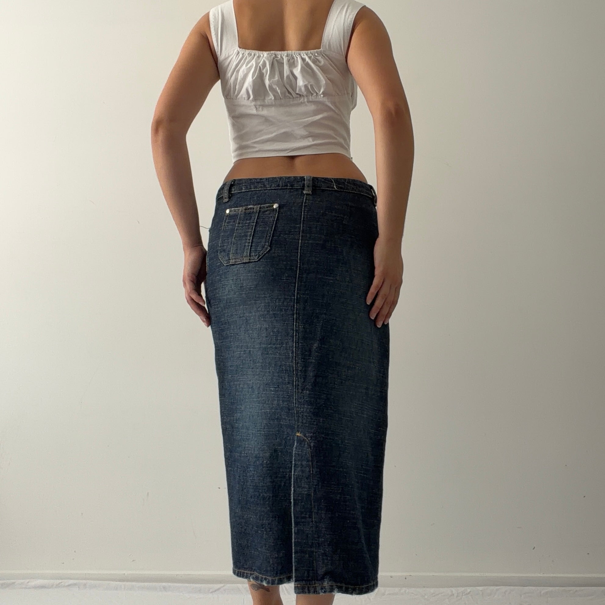 Mooks Denim Midi Skirt | 6-8