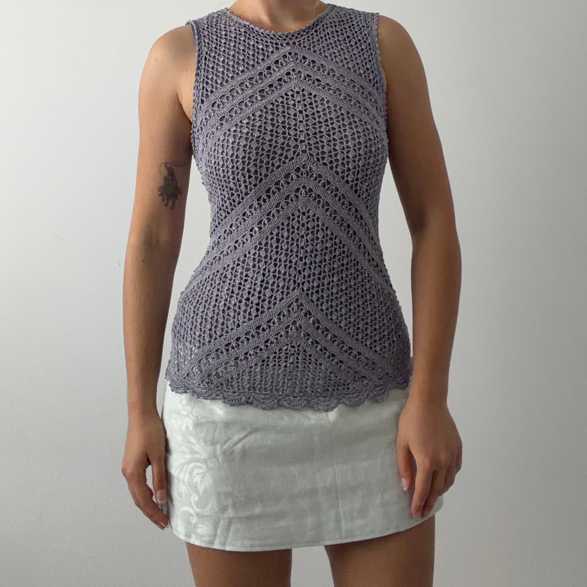 Debenhams Beaded Crochet Top | M