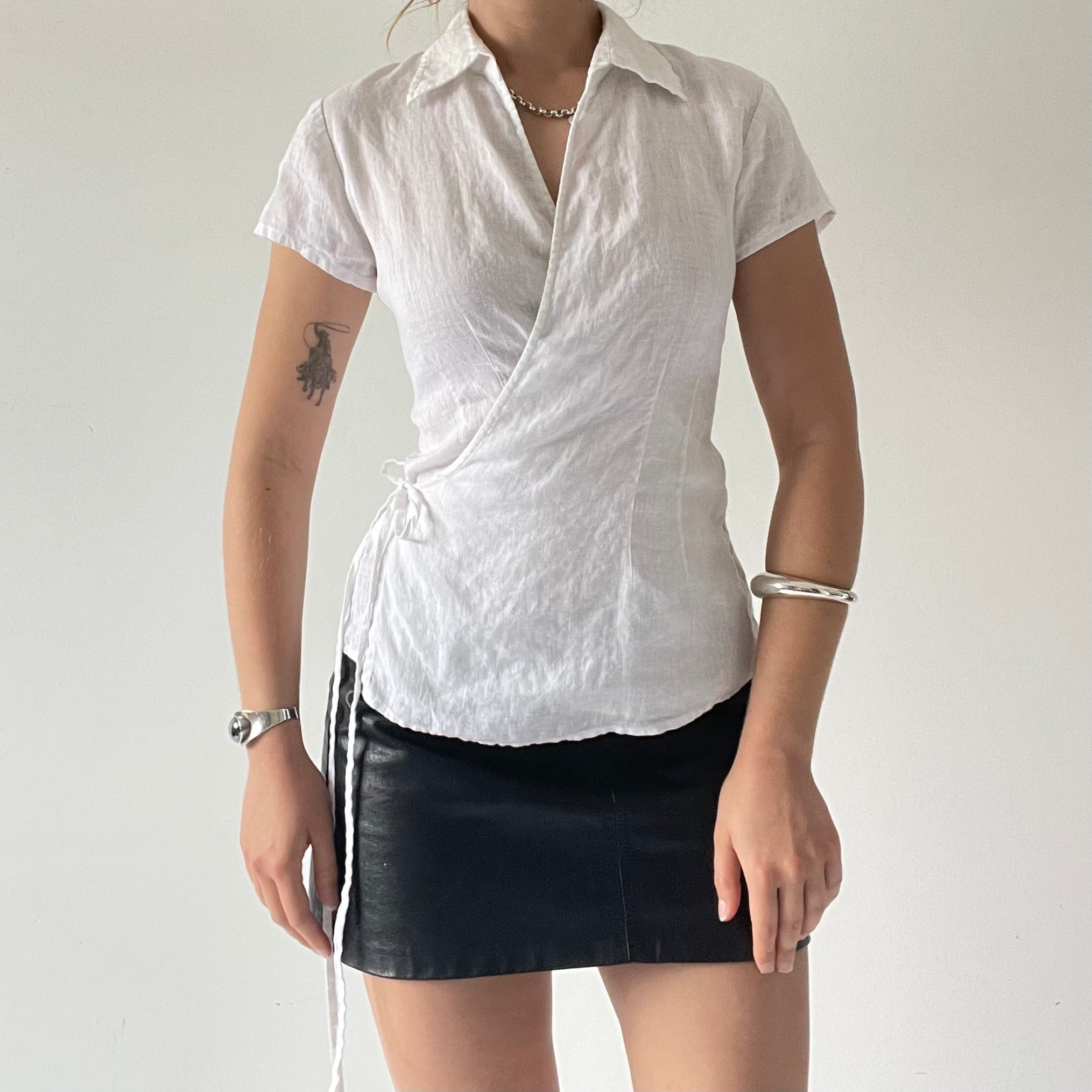 100% Linen Wrap Top | 8-10