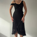 Crochet Ruffle Midi Dress | S