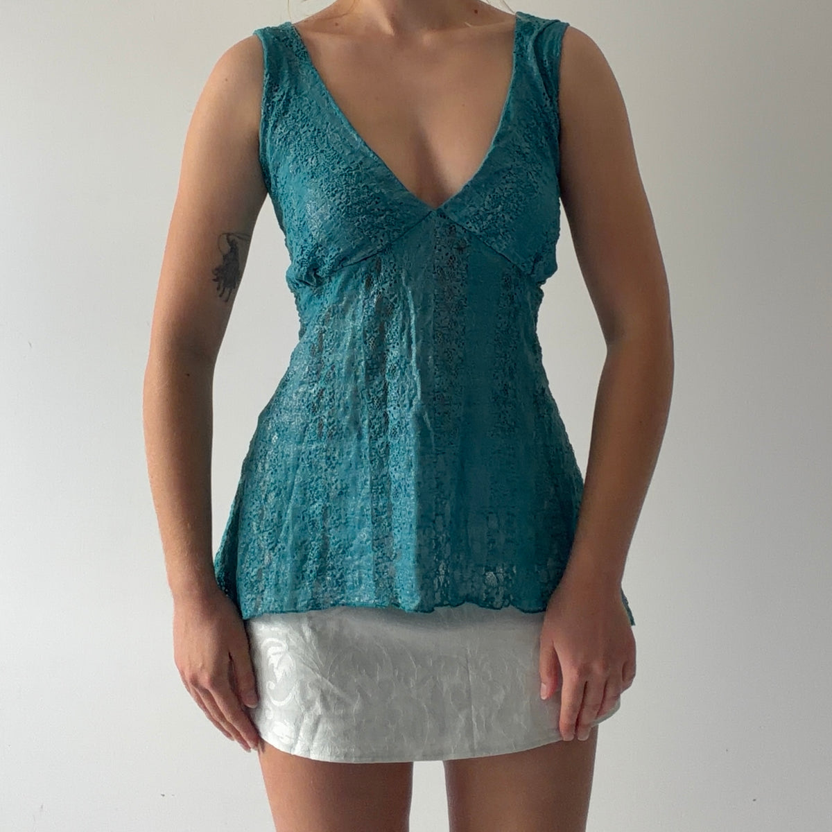 MKM Asymmetric Lace Top | XL