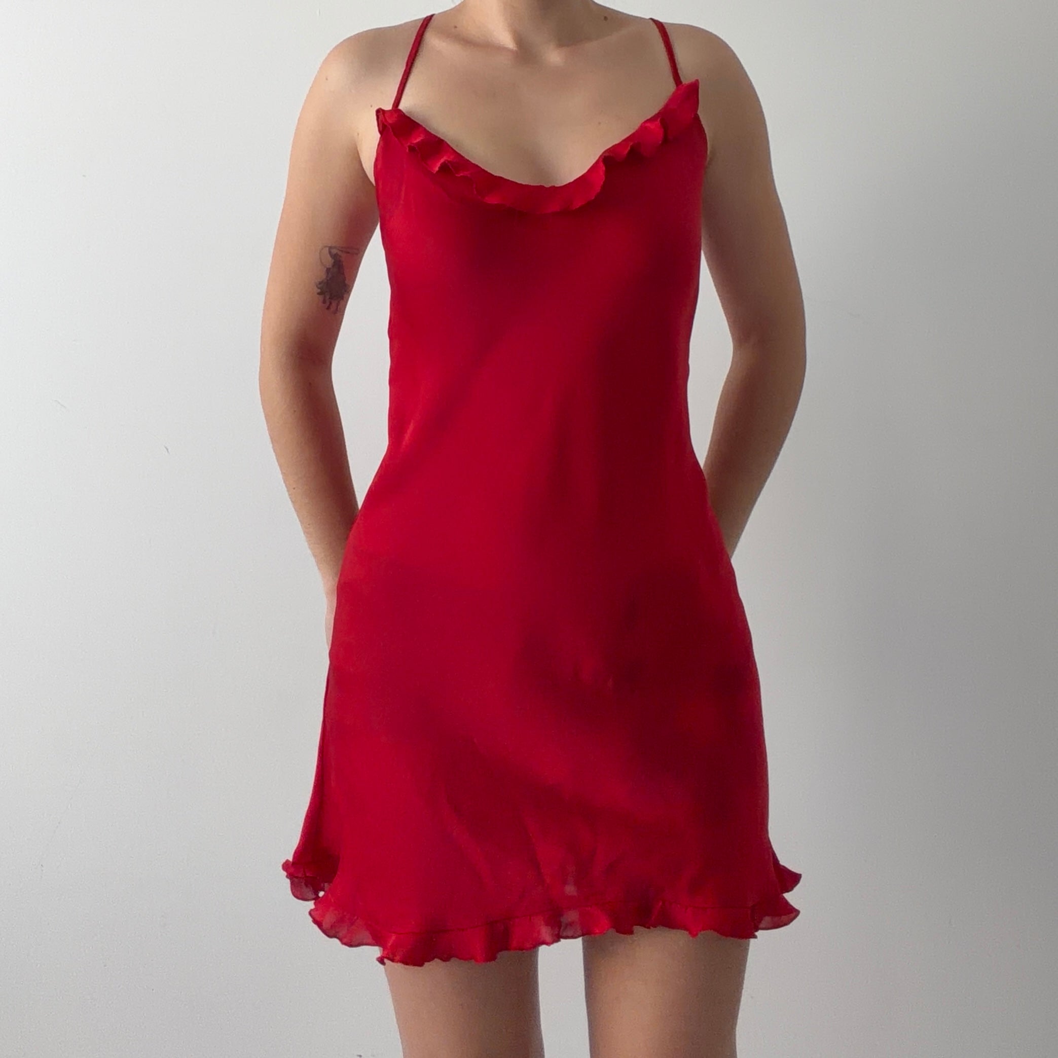 Josie Ruffle Slip Dress | L