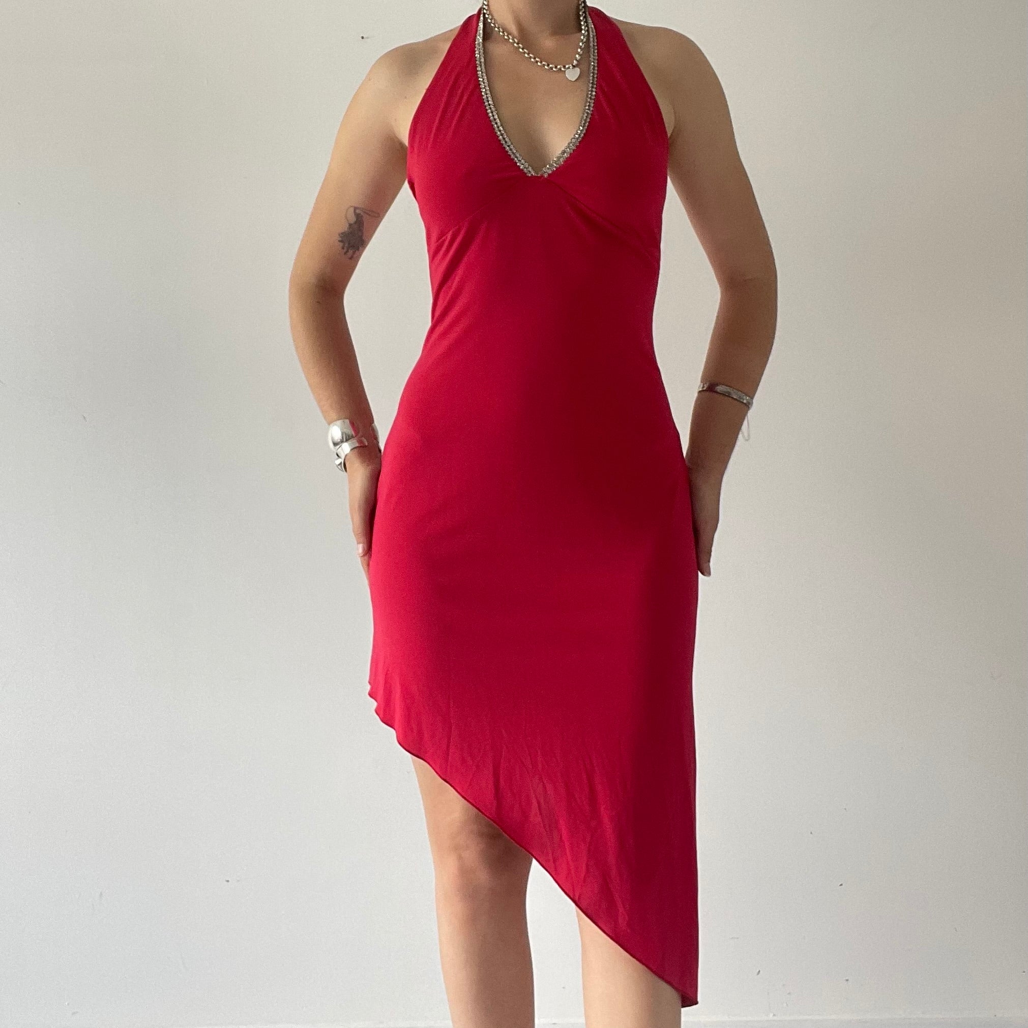 Cue Asymmetric Bodycon Midi Dress | 6-8