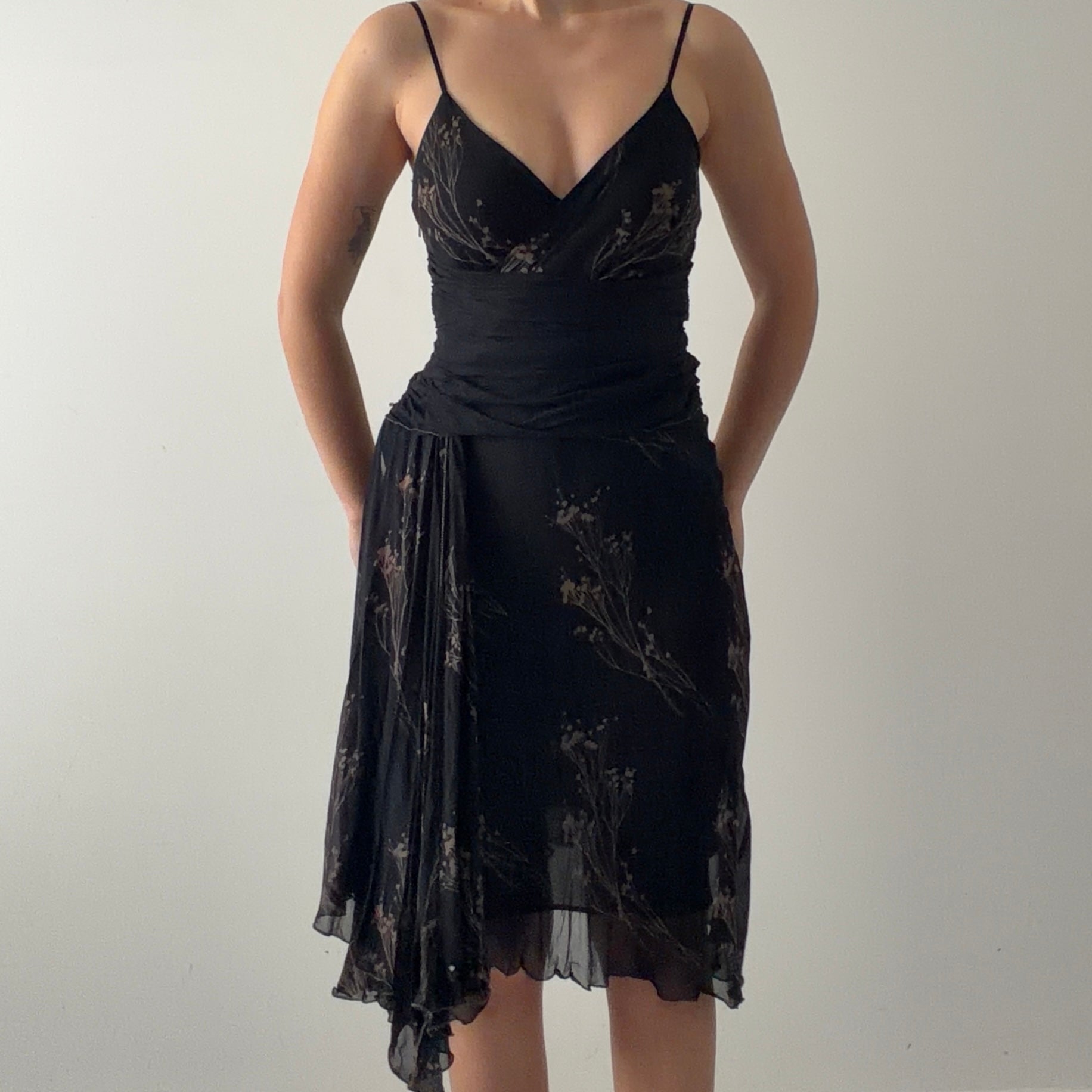 Max Studio Silk Floral Midi Dress | S
