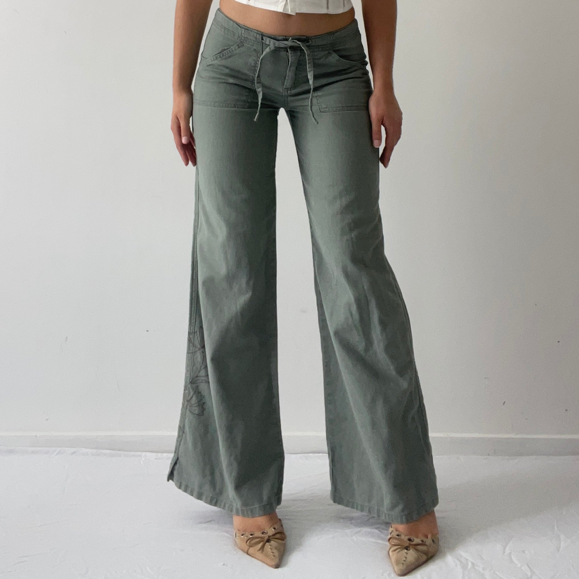 Linen Wide Leg Pants | XS