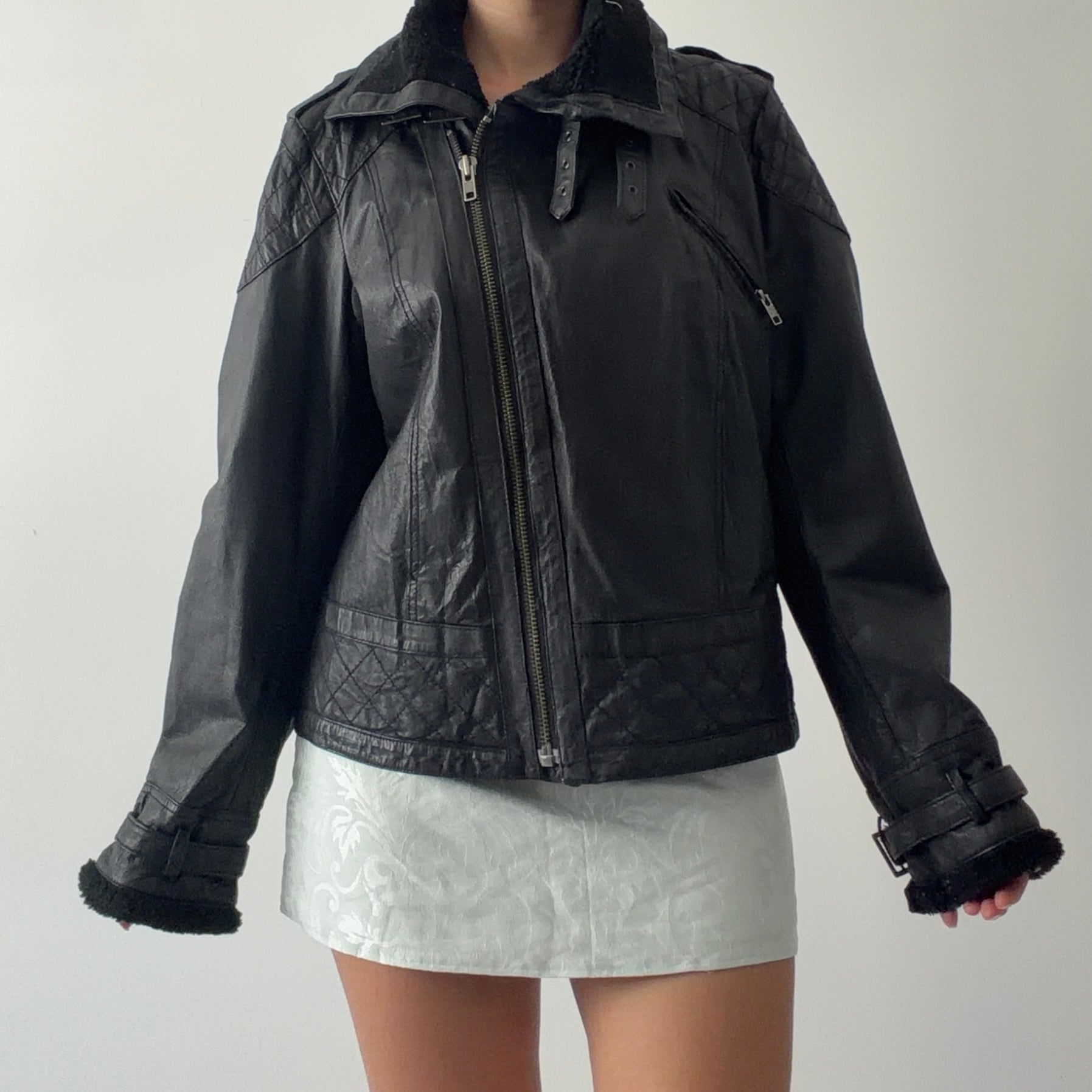 Jeanswest Leather Biker Jacket | 14-16