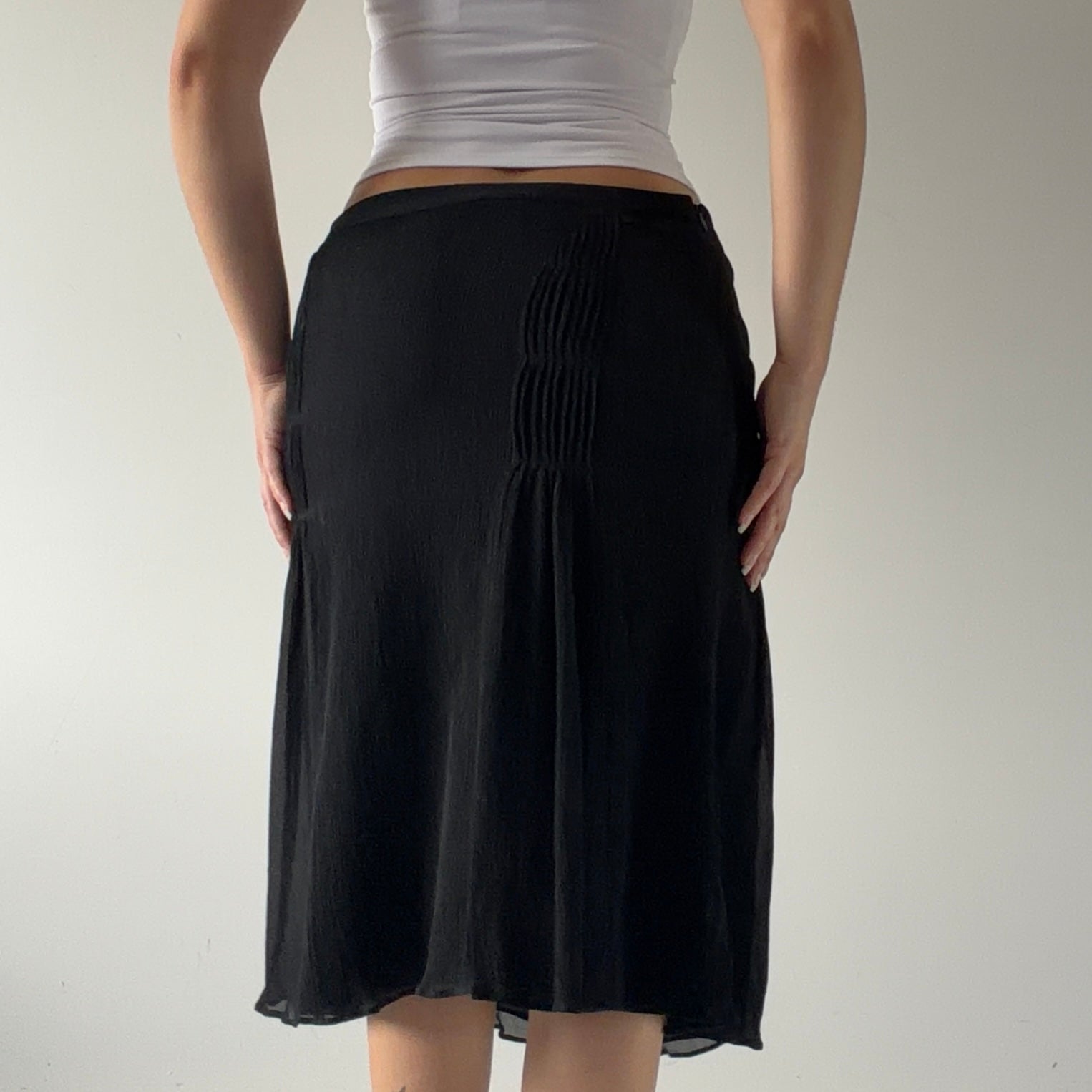 Ann Taylor Silk Midi Skirt | S
