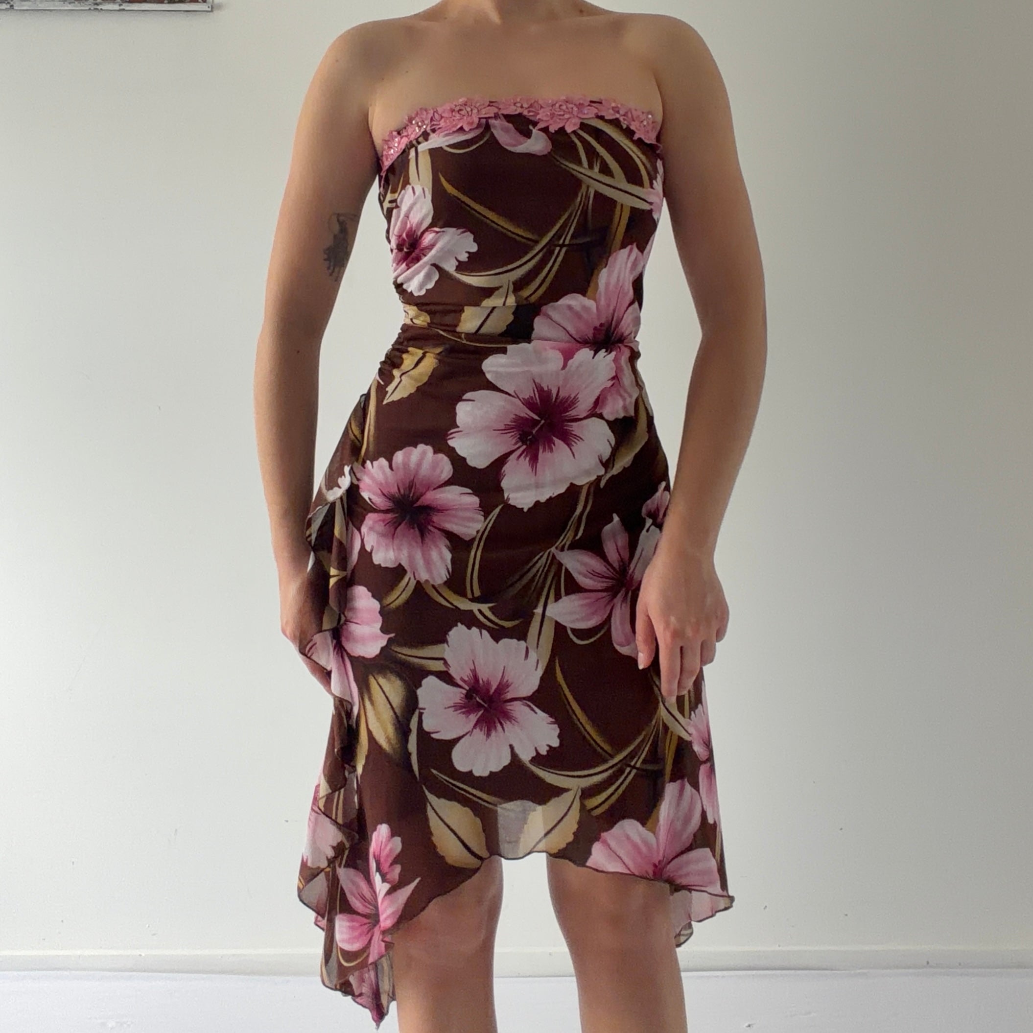 My Michelle Strapless Midi Dress | Made in USA | M