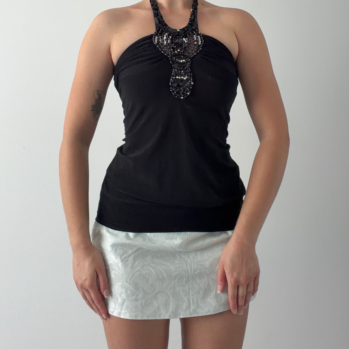 Forever 21 Beaded Halter Top | S-M