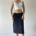90s Glassons Denim Midi Skirt | 8-12