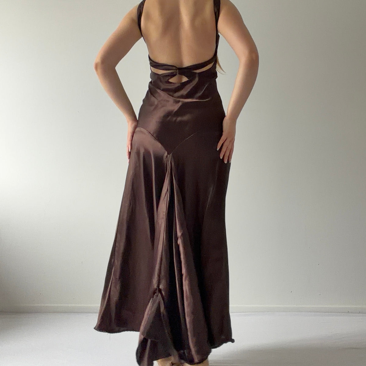Nikki Livas Satin Halter Dress | XS