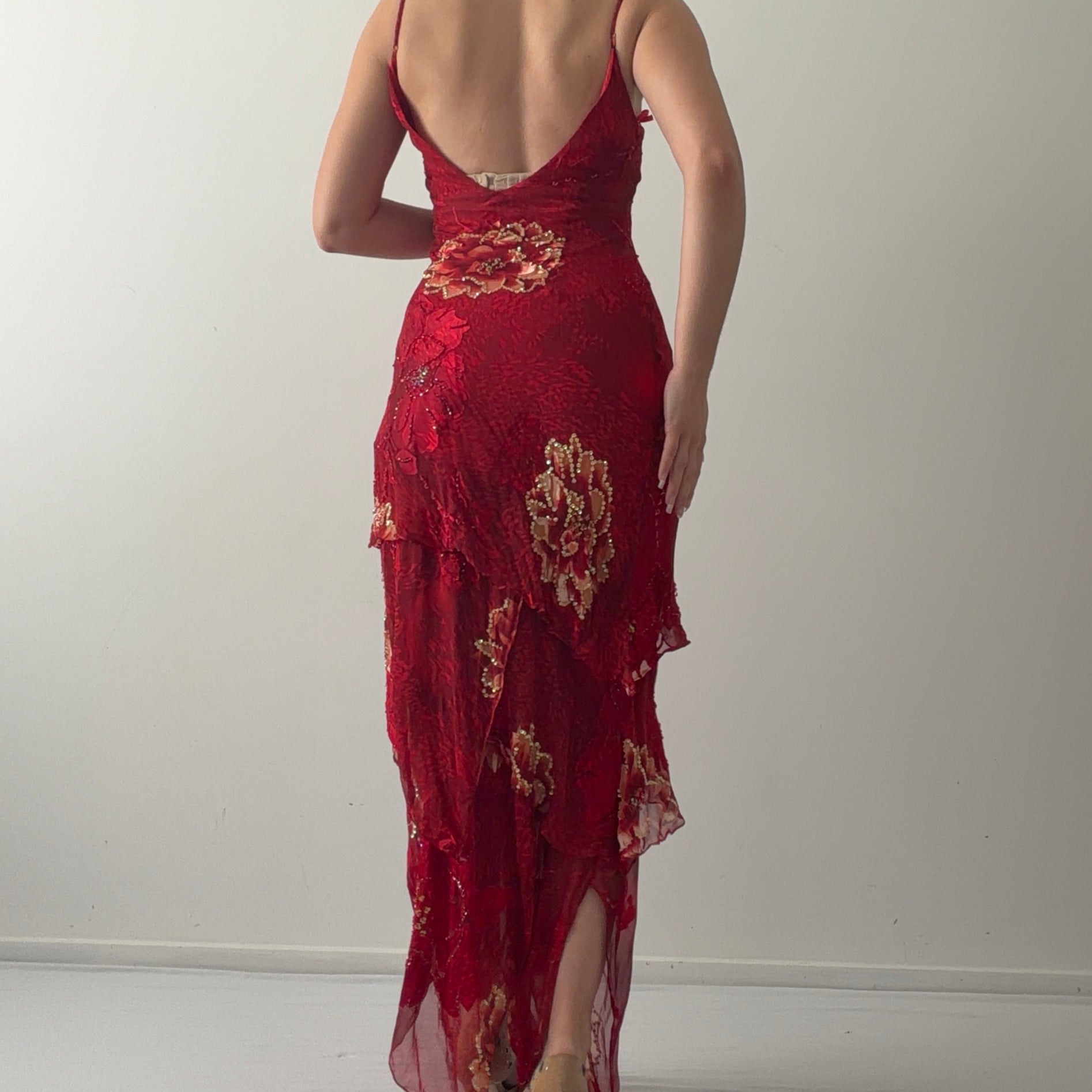 *Rare Sue Wong Nocturne Silk Beaded Dress | 10-12