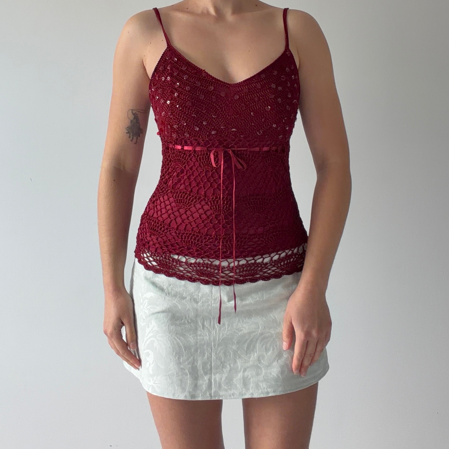 Vittorio Crochet Sequin Cami | S/M