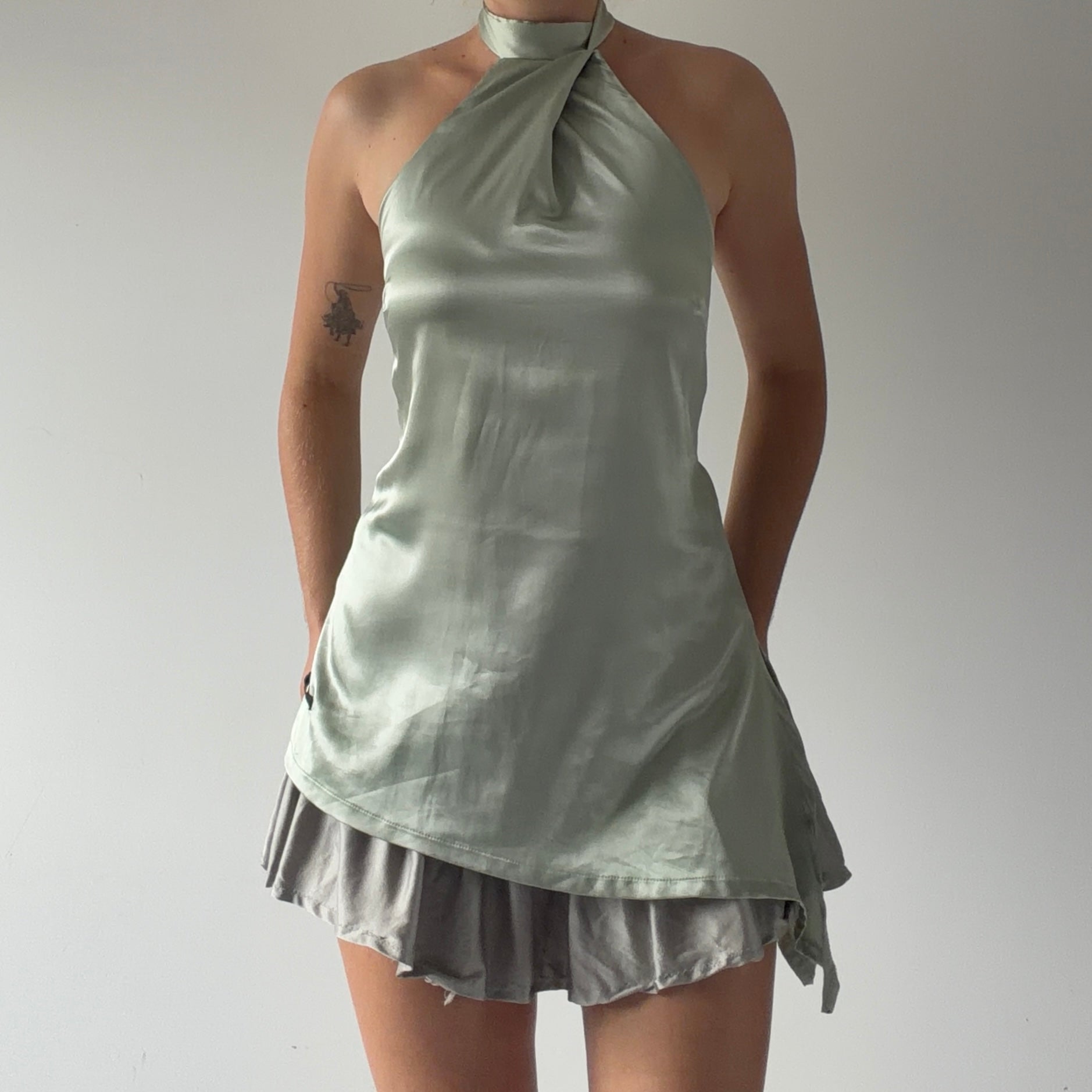 Kilt Satin Halter Top | Made in NZ | 10-12