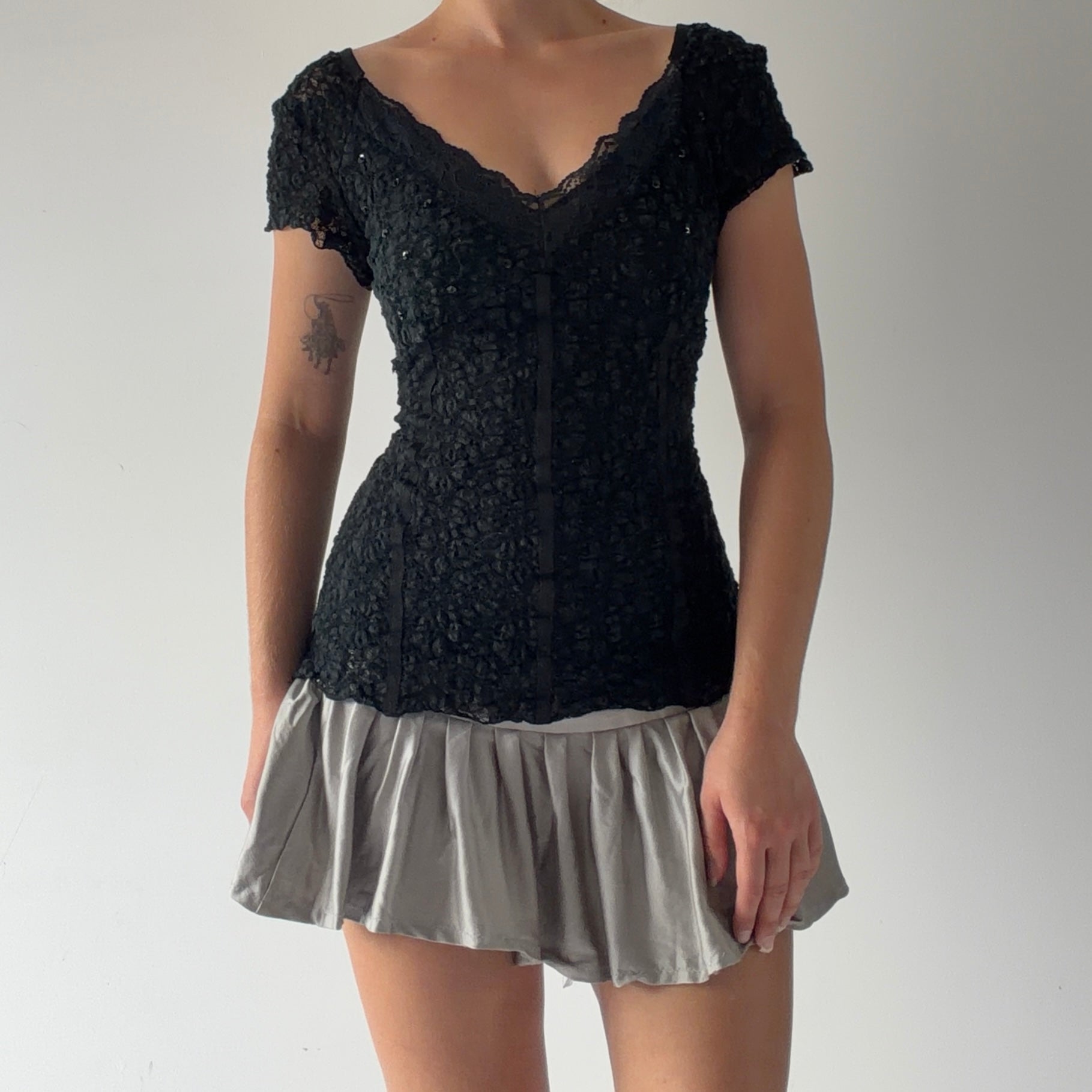 Spiral Lace Babydoll Top | 10-12
