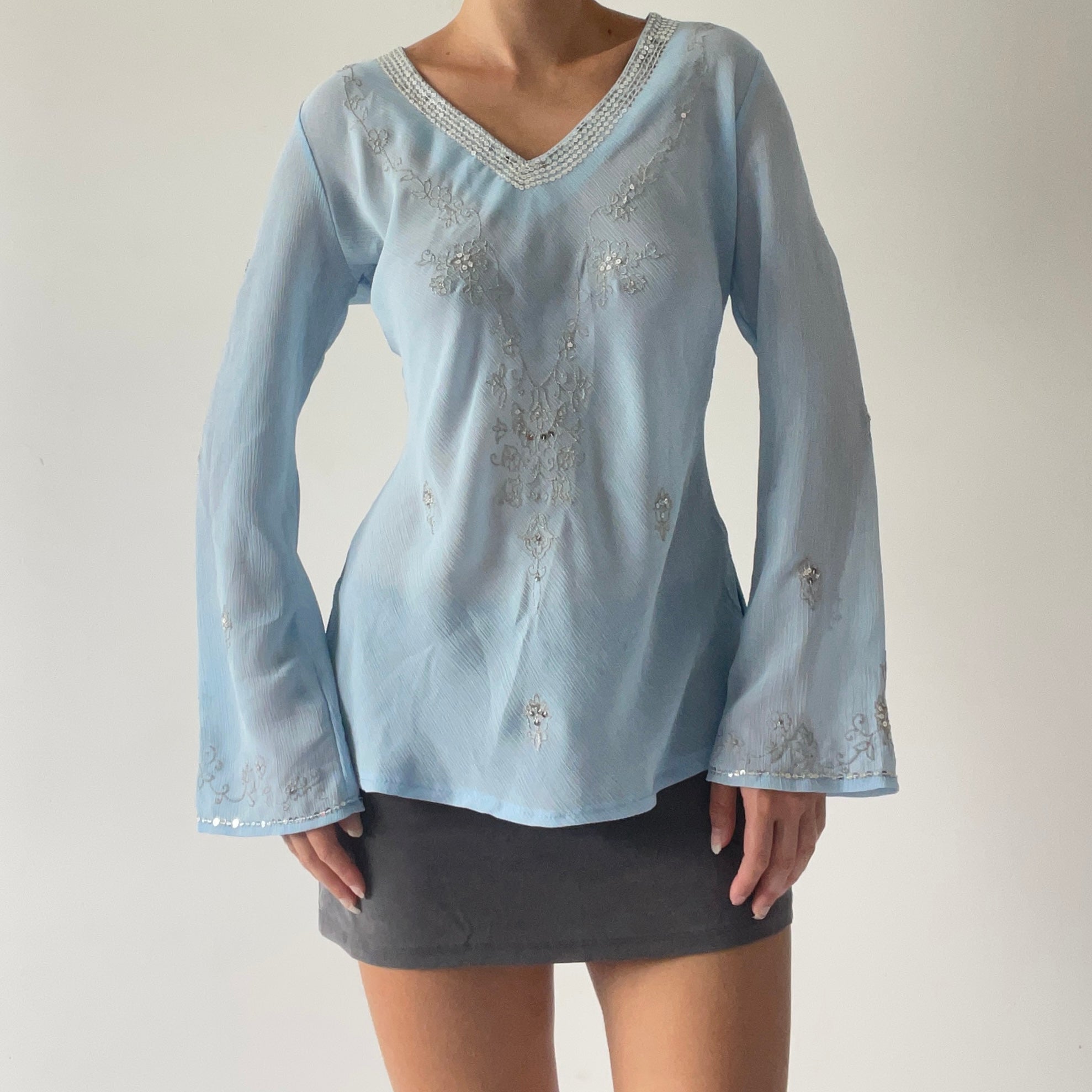 Sequin Long Sleeve Top | 8-10