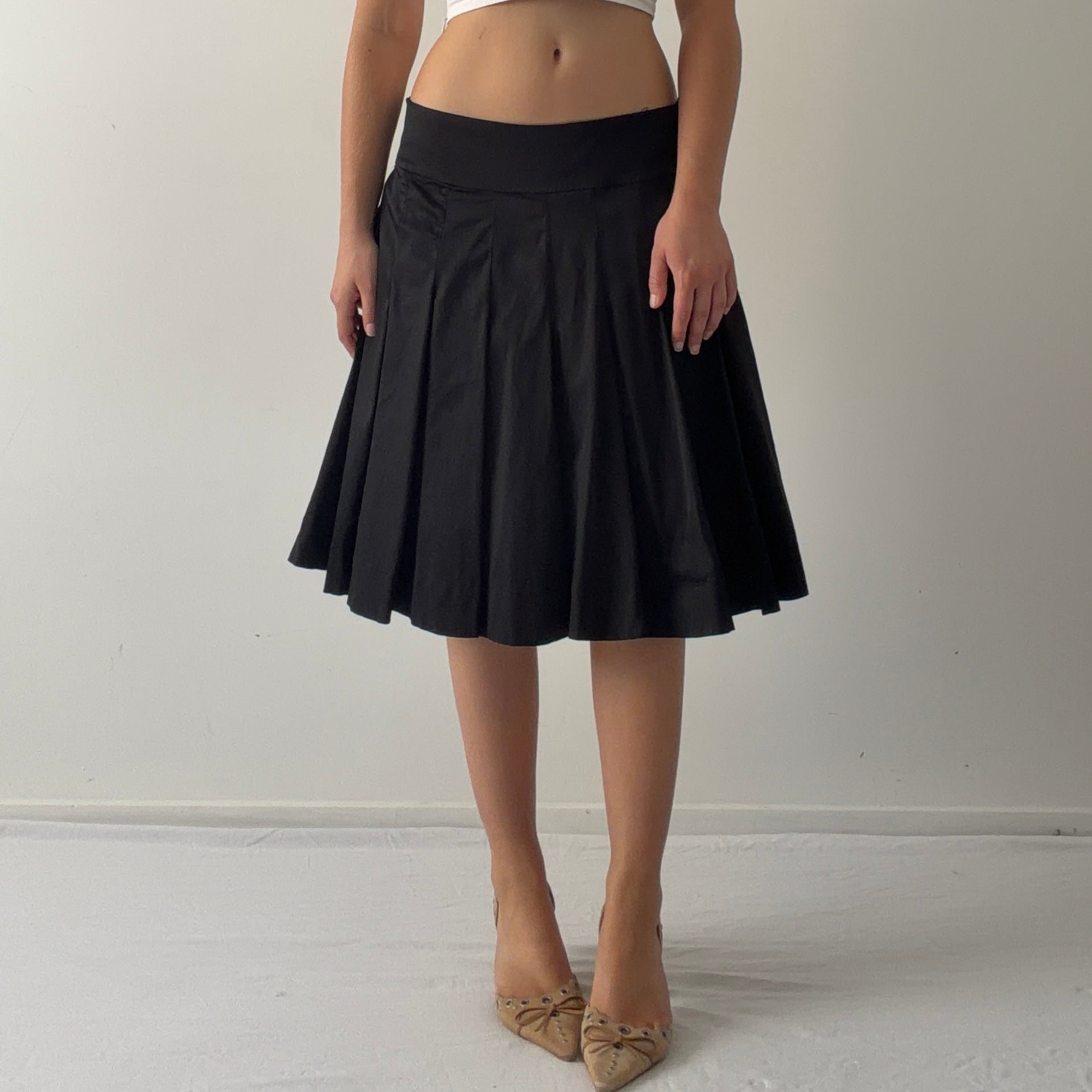 Coast Pleat Midi Skirt | 6-12