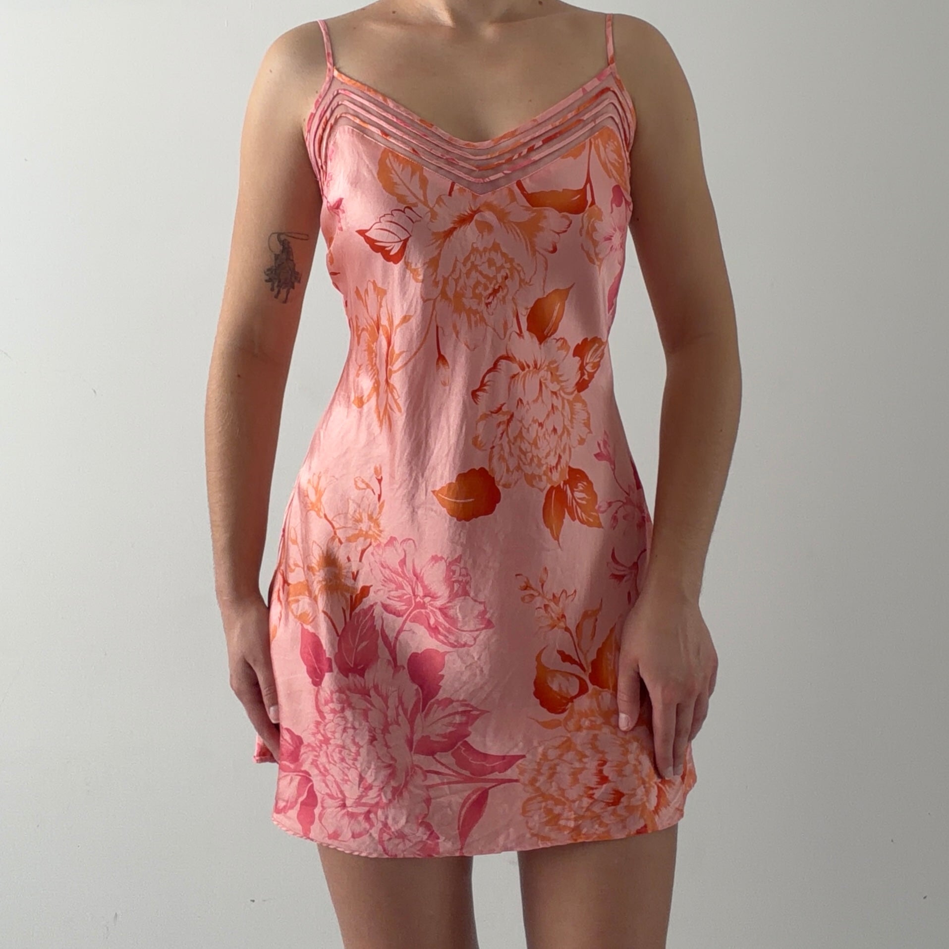 2001 Victoria's Secret Floral Silk Slip Dress | M
