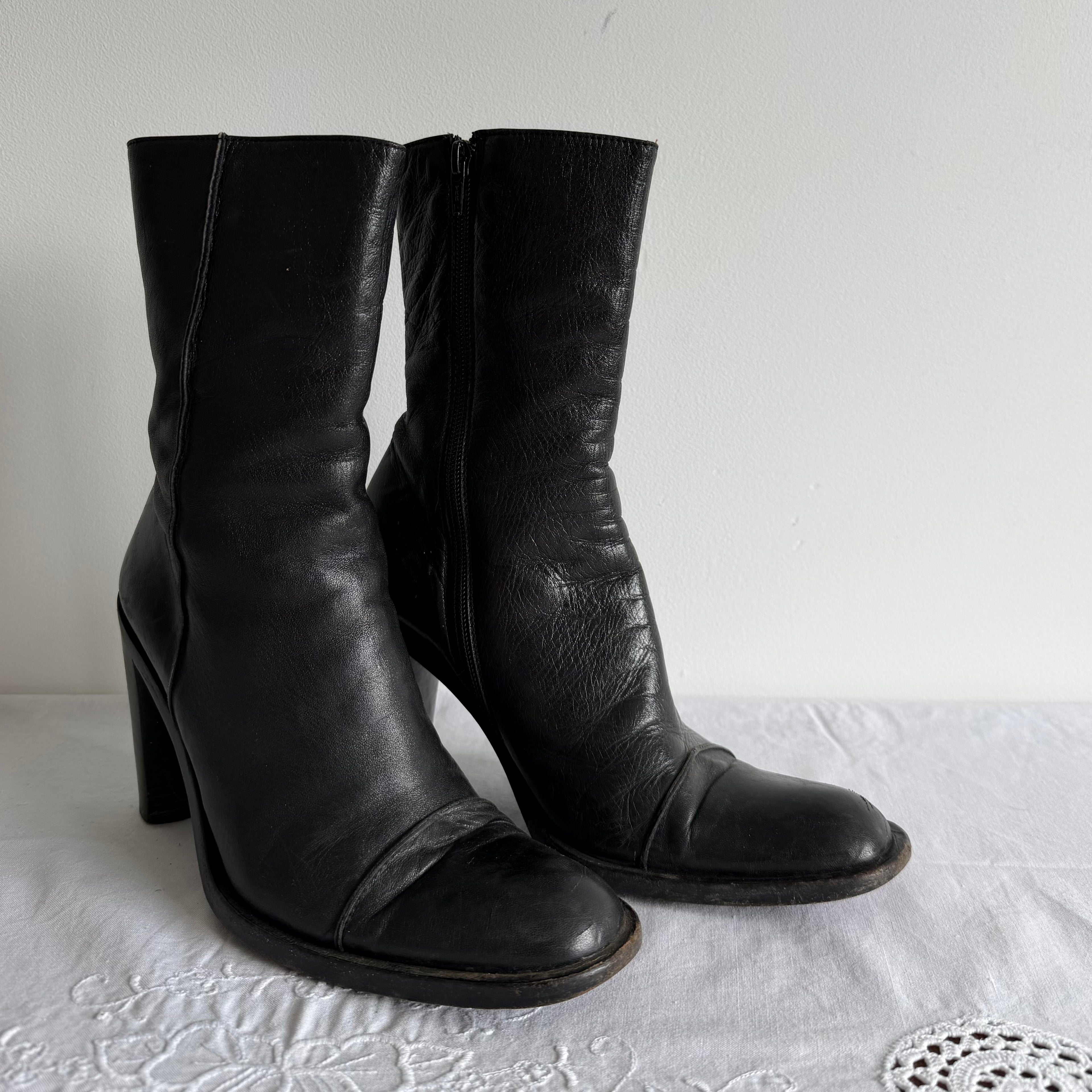 7R Italian Mid Calf Boots | EU 37 / US 6.5 / UK 4