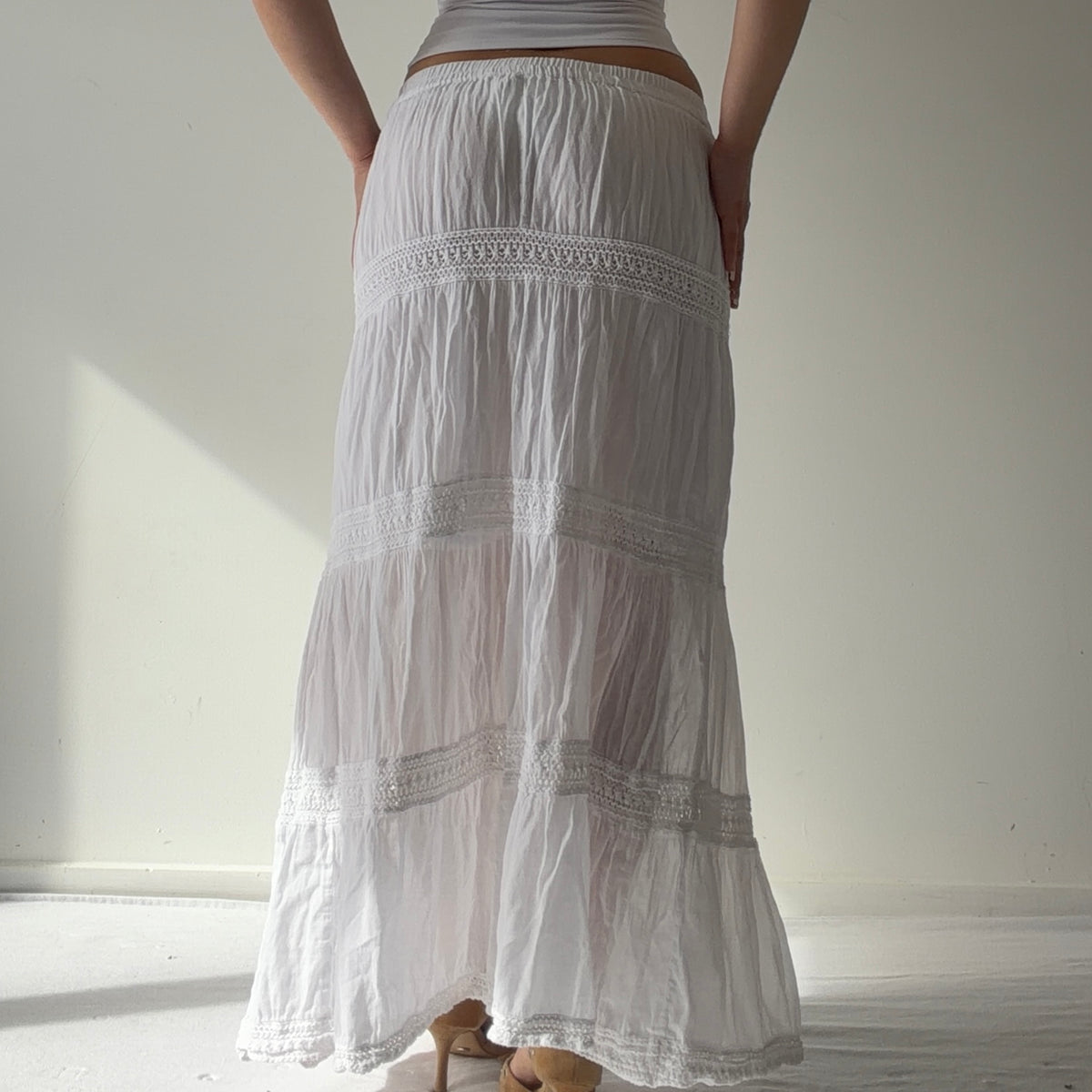 Anna Karel Tiered Maxi Skirt | M