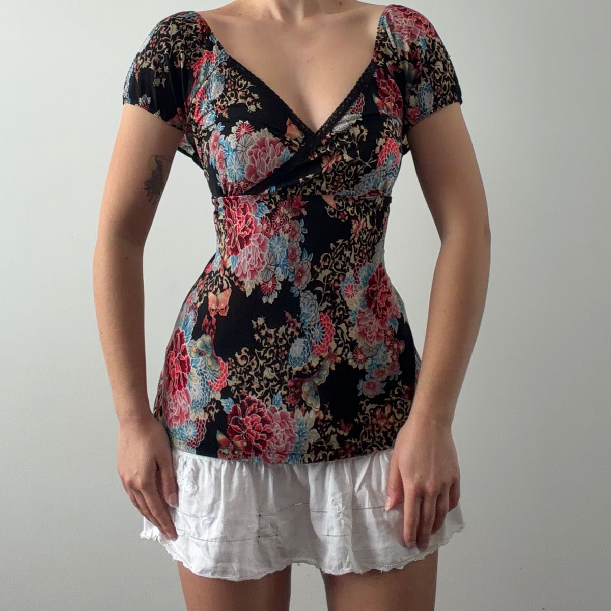 153 Floral Babydoll Top | XXL