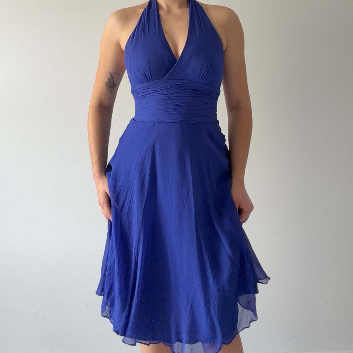 Maggy London Silk Halter Dress | XS