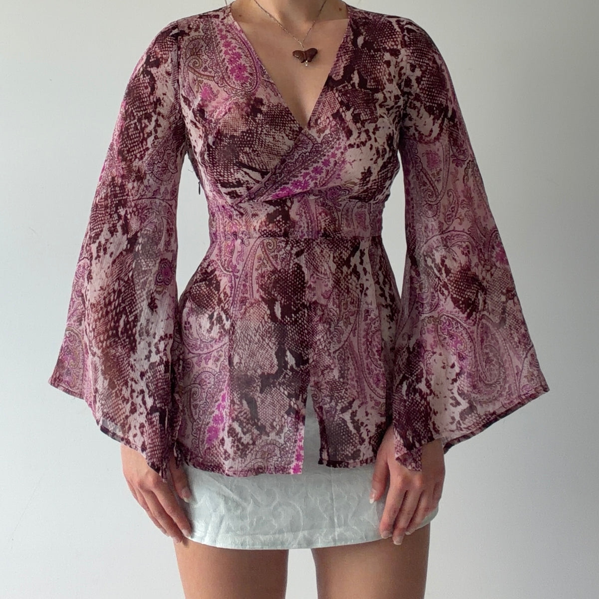 Elsa Baia Bell Sleeve Top | XS-M