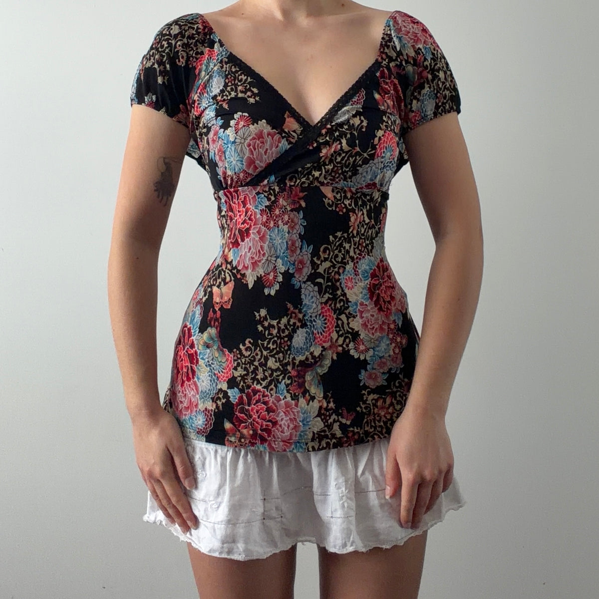 153 Floral Babydoll Top | XXL
