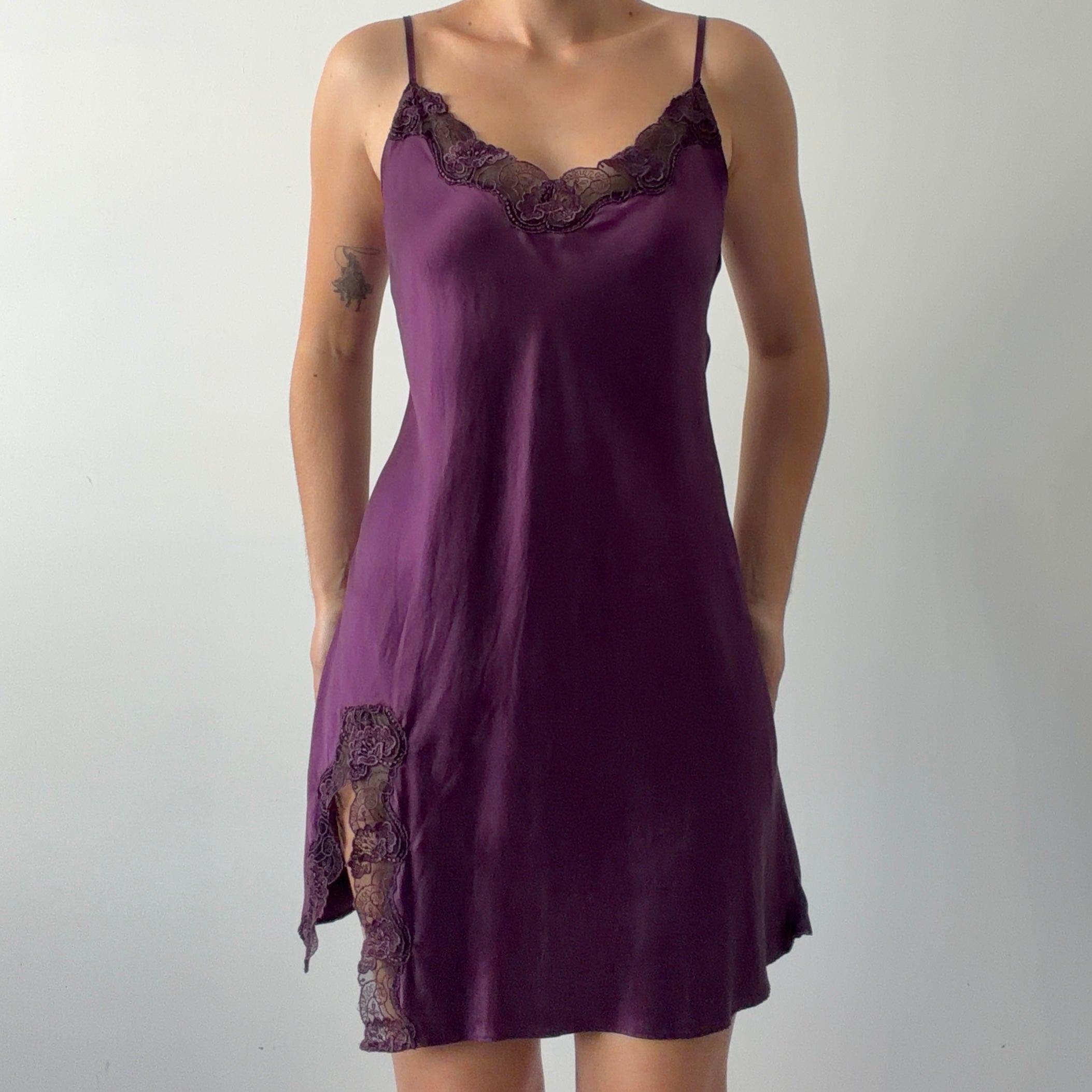 Lady Avenue Silk Lace Slip | M