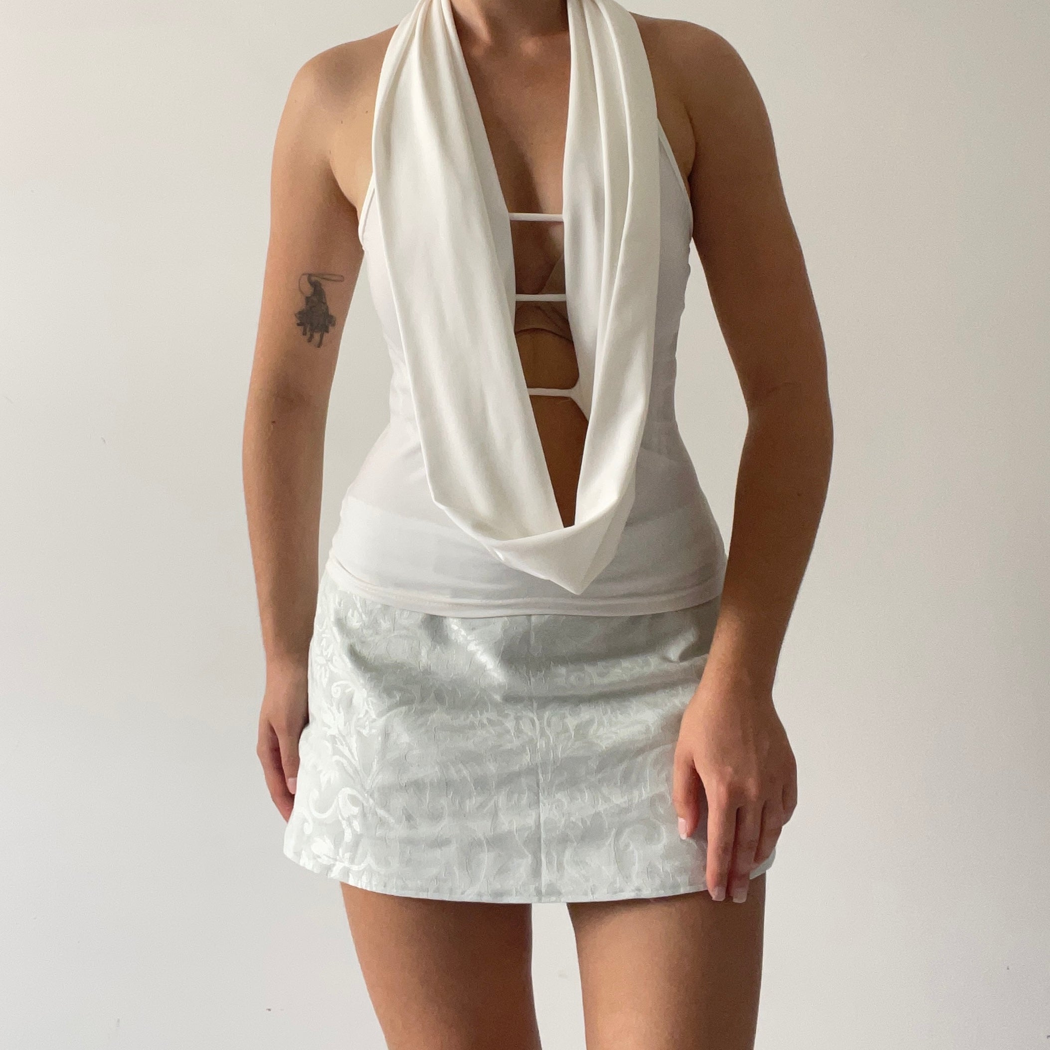 Principals Plunging Halter Top | Made in NZ | 6-8