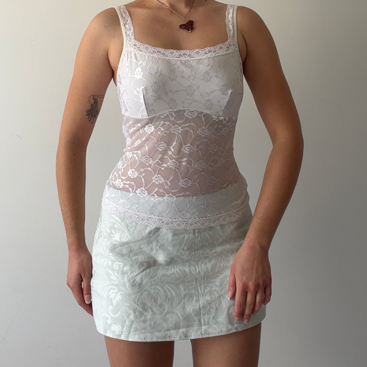 Vassarette Lace Cami Top | S