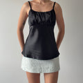 A Byer Satin Babydoll Cami Top | L