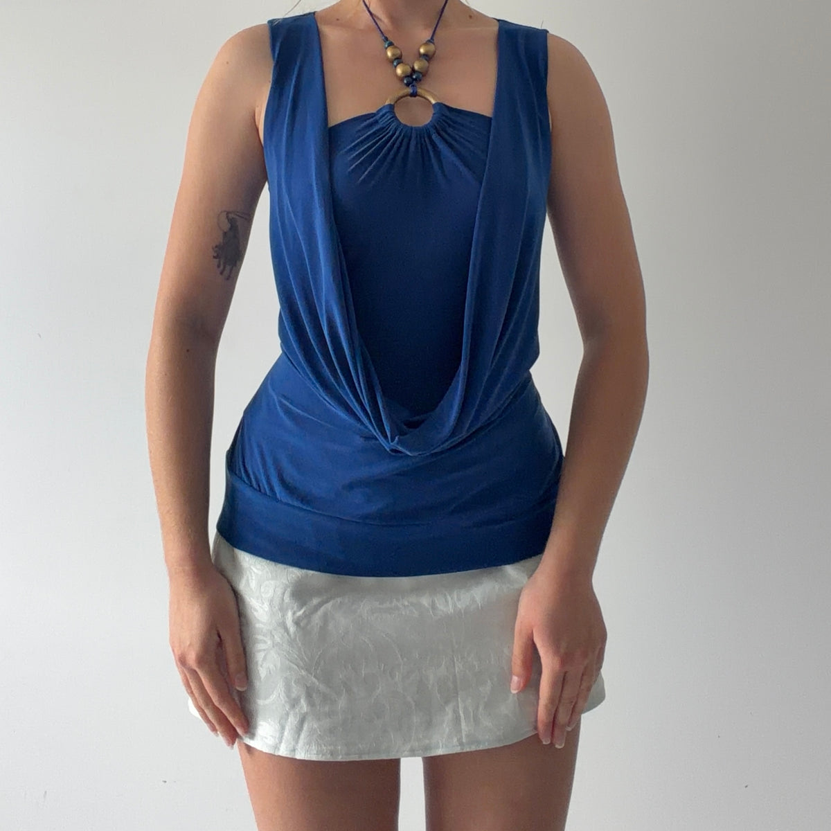M USA Halter Cowl Top | M
