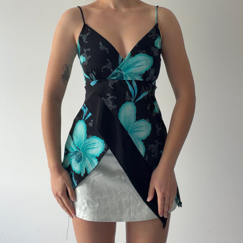Kiwi Asymmetric Floral Cami | M