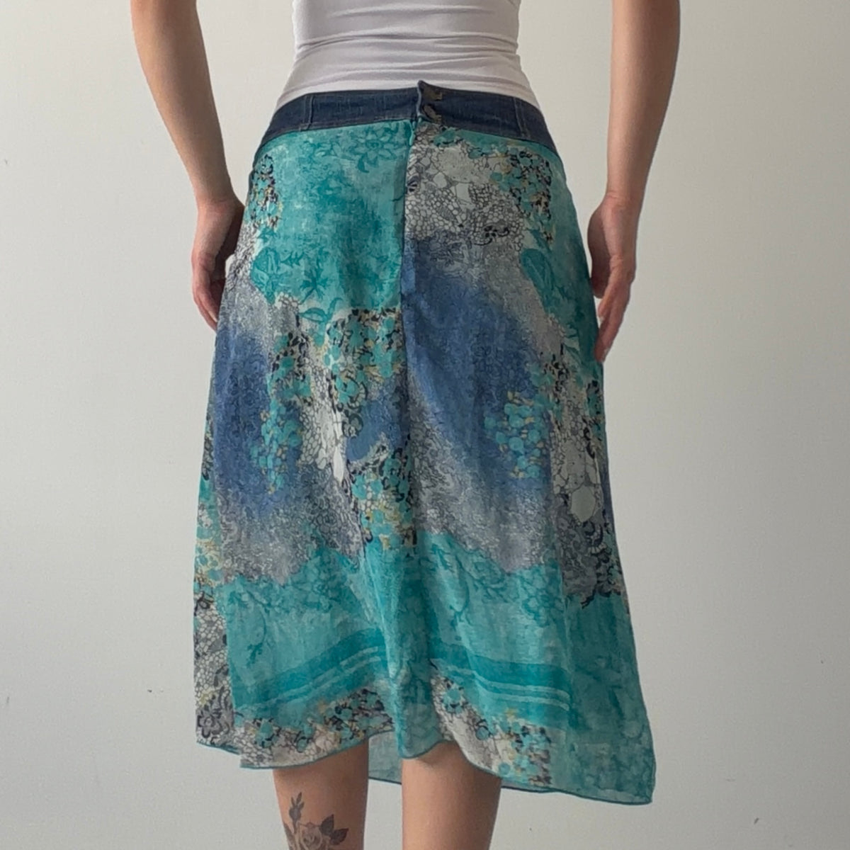 Paisley Midi Skirt | Made in USA | M