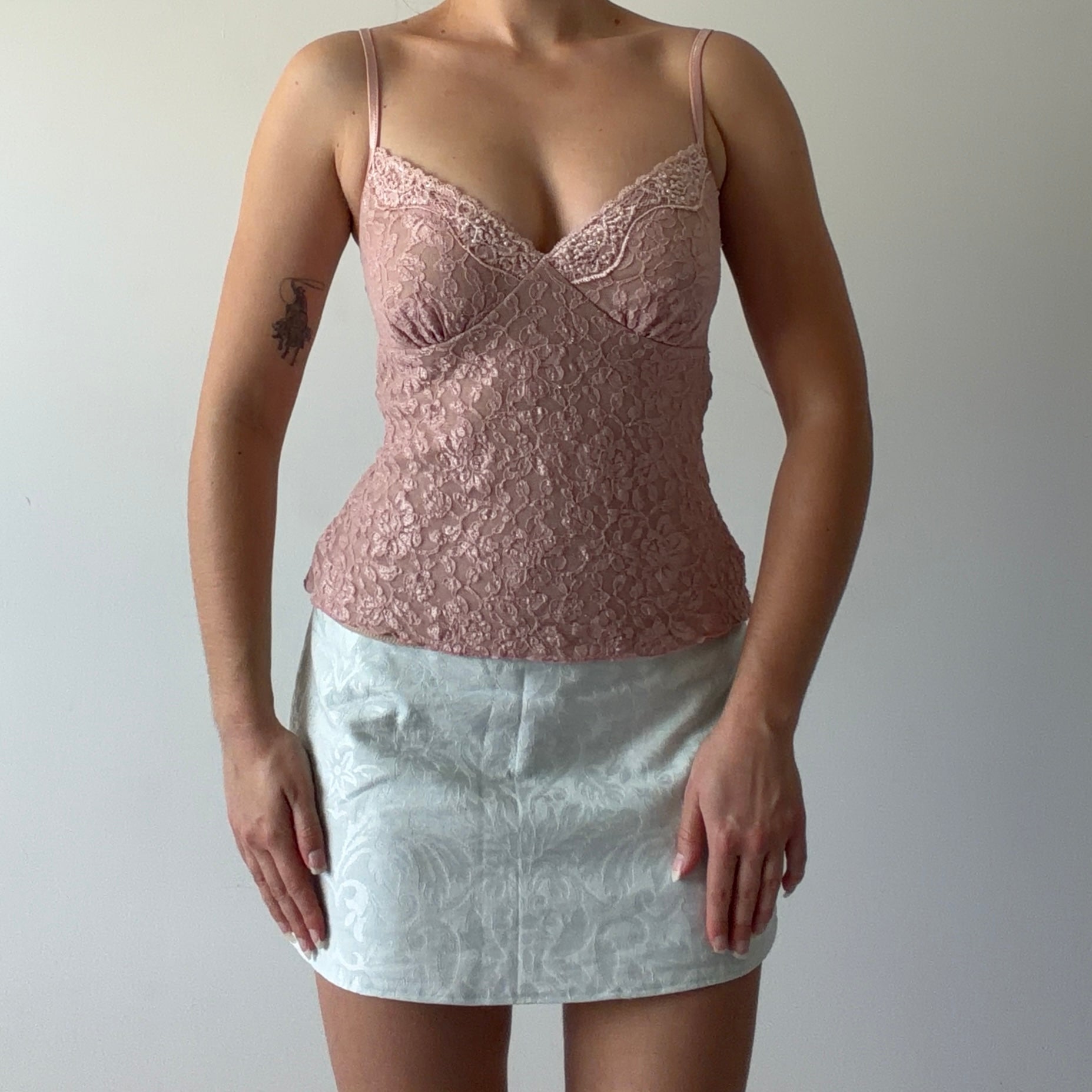 Le Chateau Lace Babydoll Cami | Made in USA | S