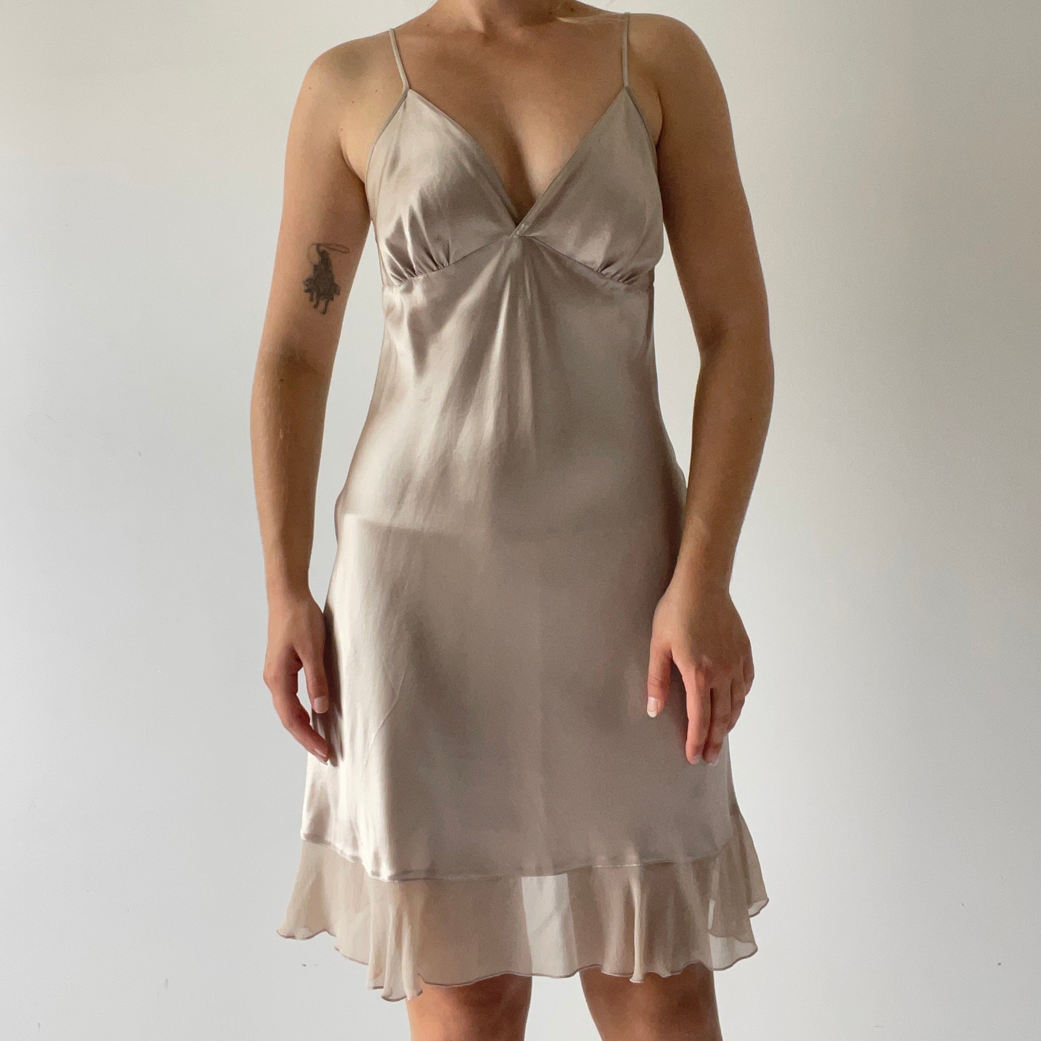 Silk Midi Slip Dress | 6-8