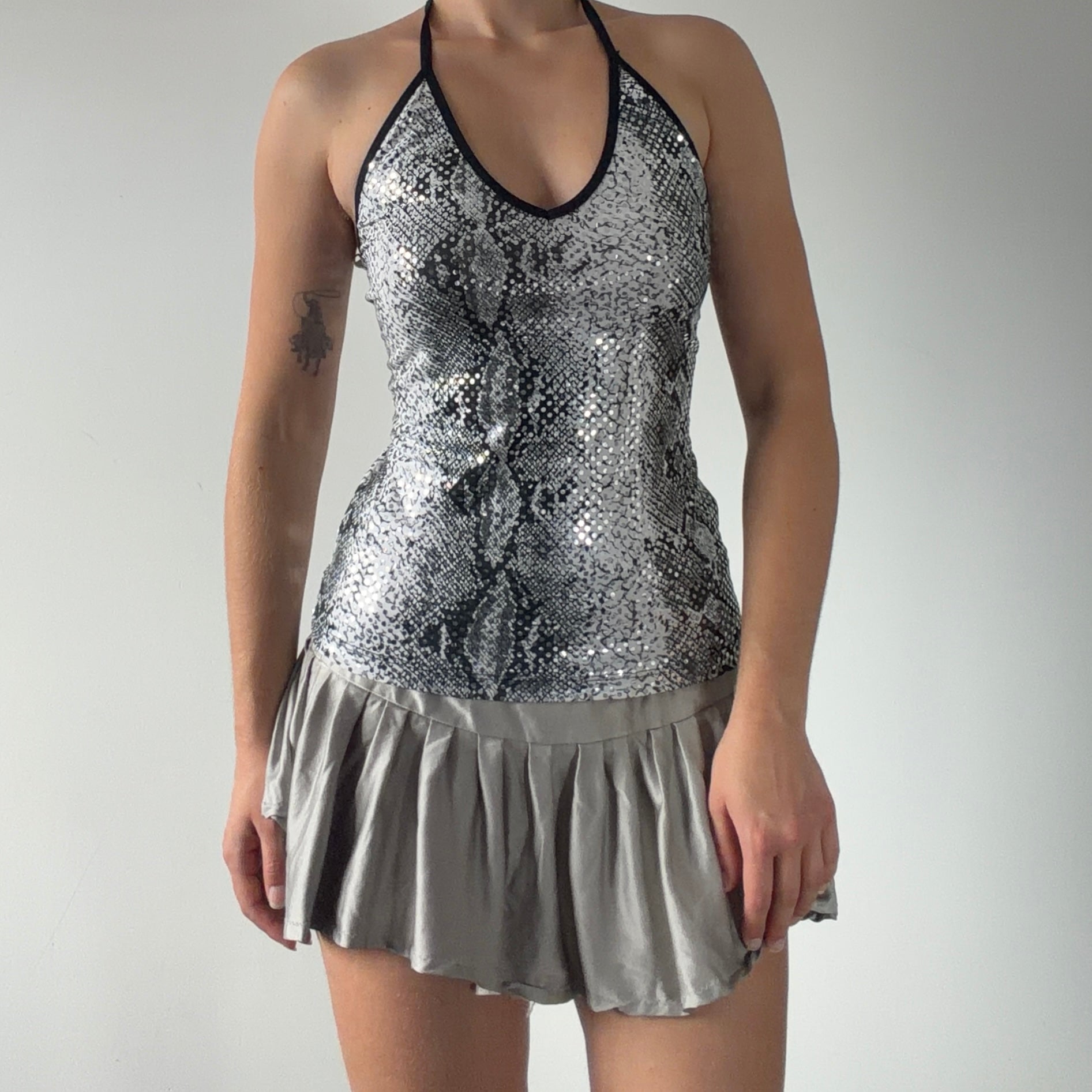 Juno Snake Print Halter | L