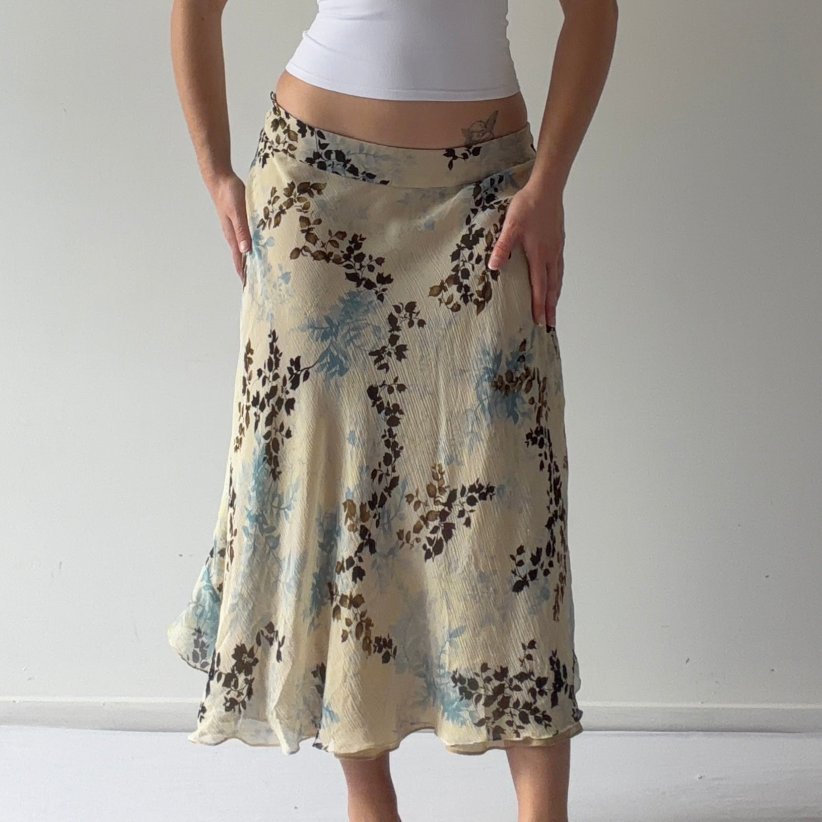 Jones New York Silk Midi Skirt | M