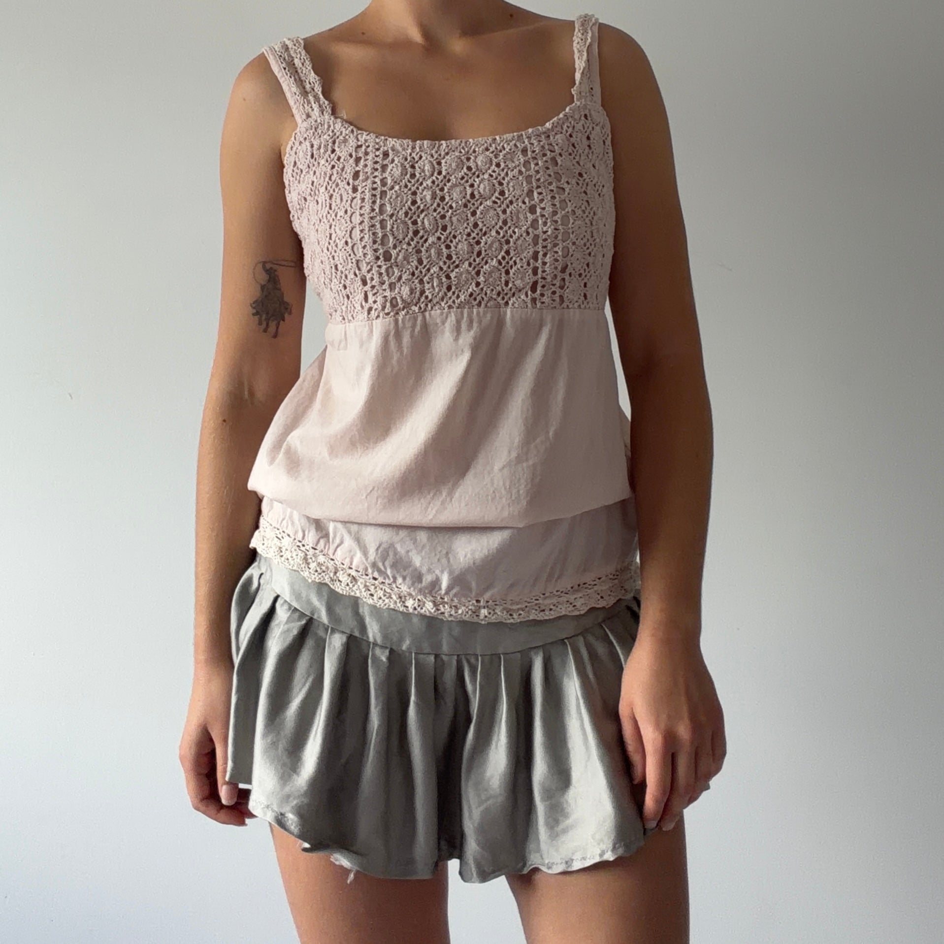 Aniston Crochet Babydoll Cami | 8-10
