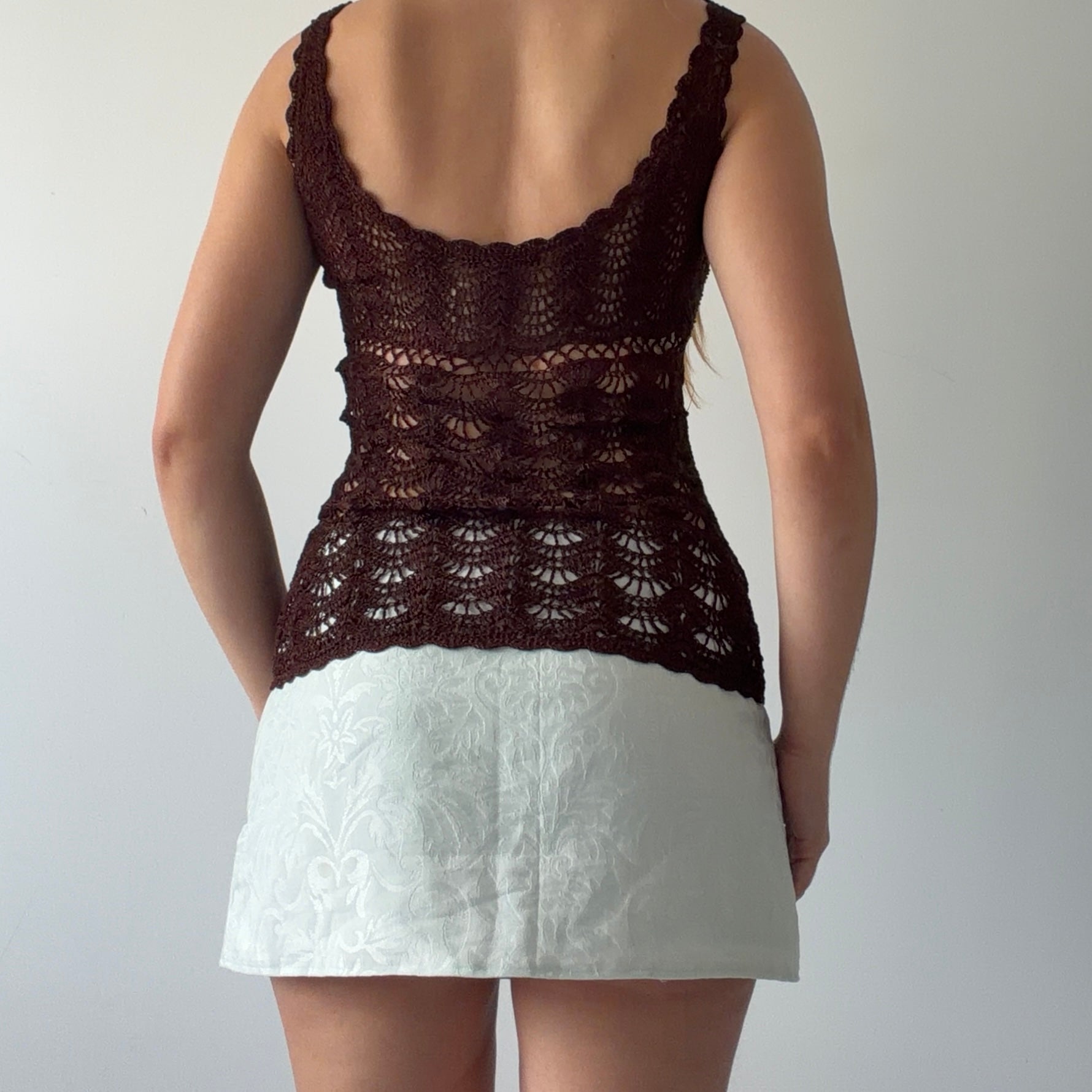 Flame Beaded Crochet Top | 8-12