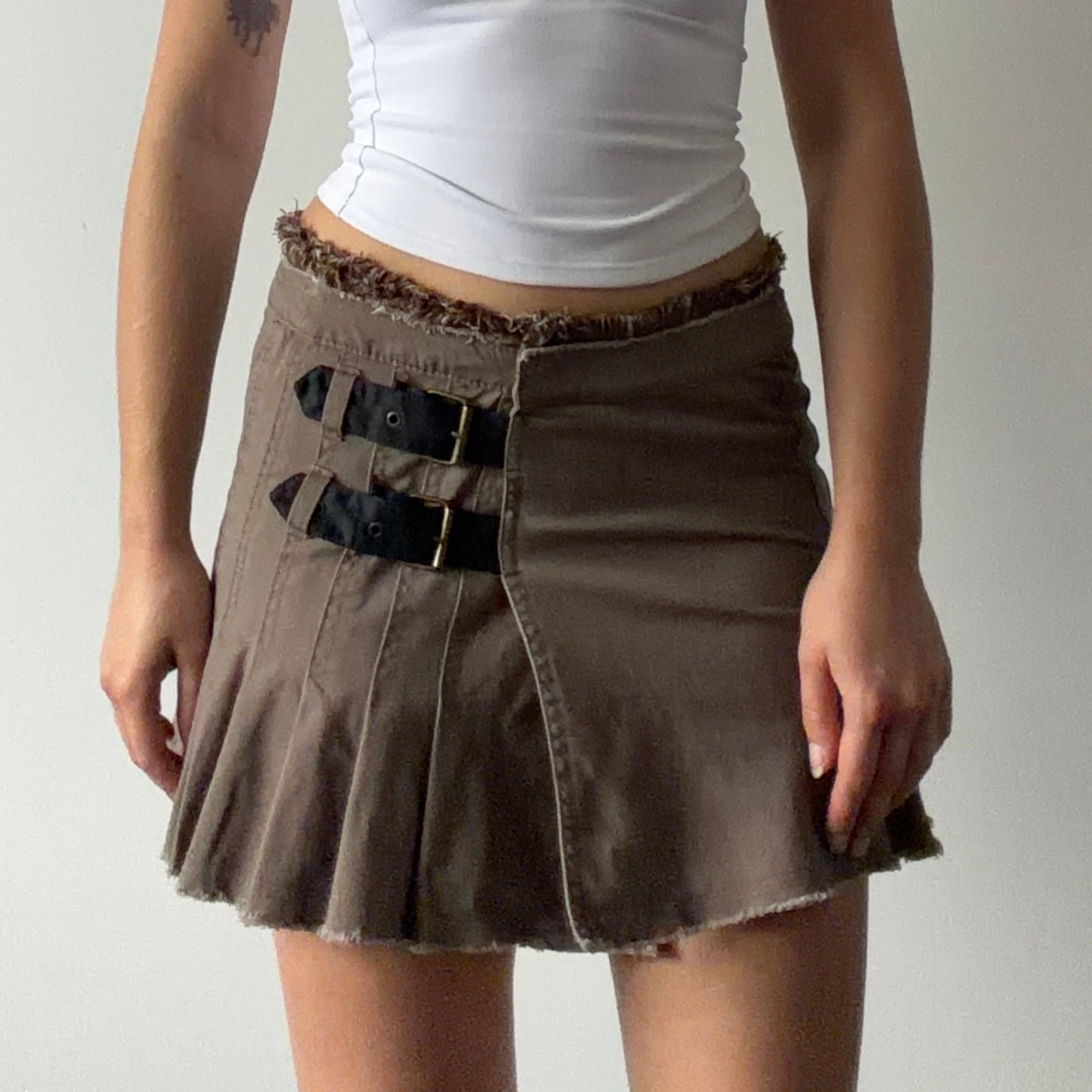 MNG Mini Wrap Buckle Skirt | 6-8