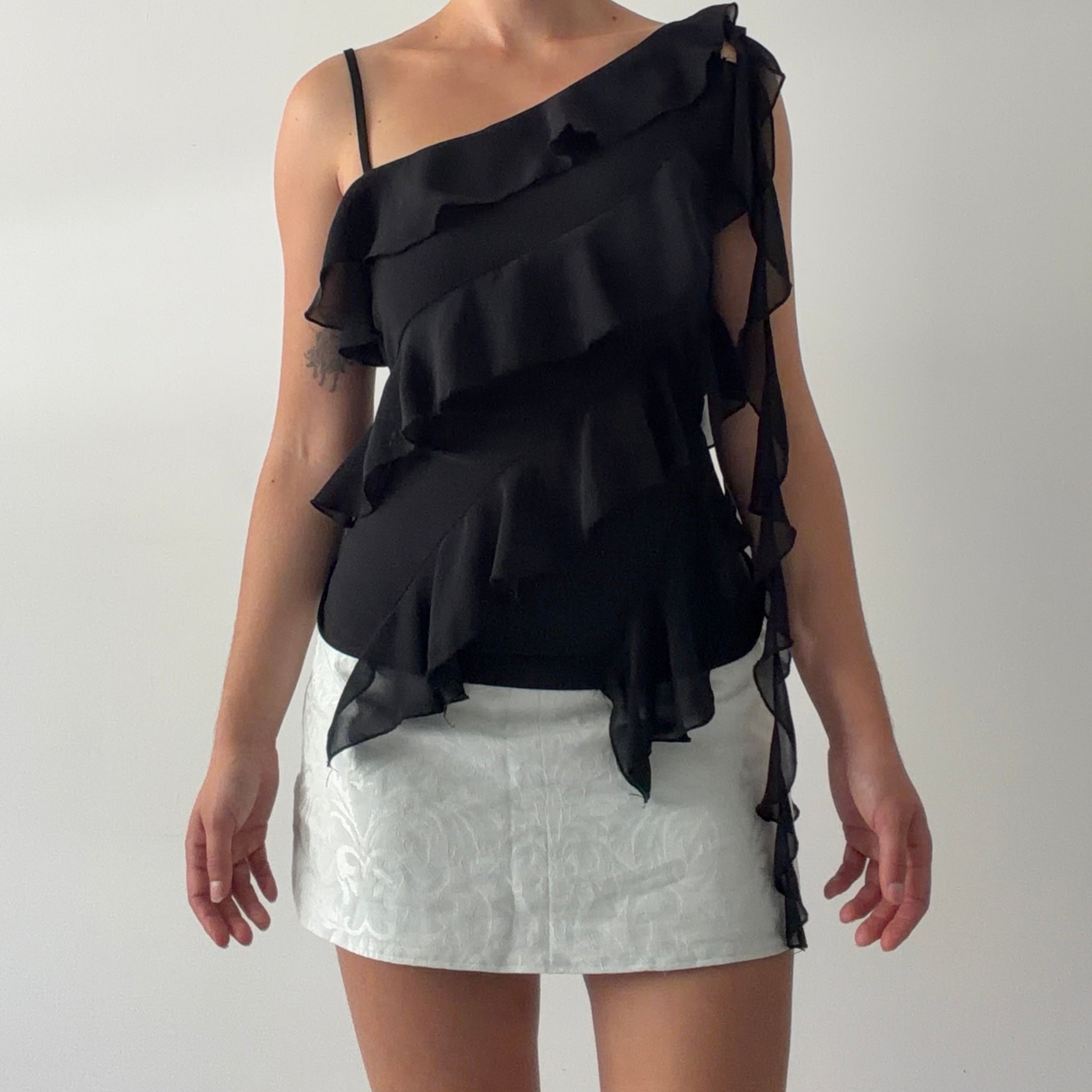 Spiral Ruffle Cami | 10-12