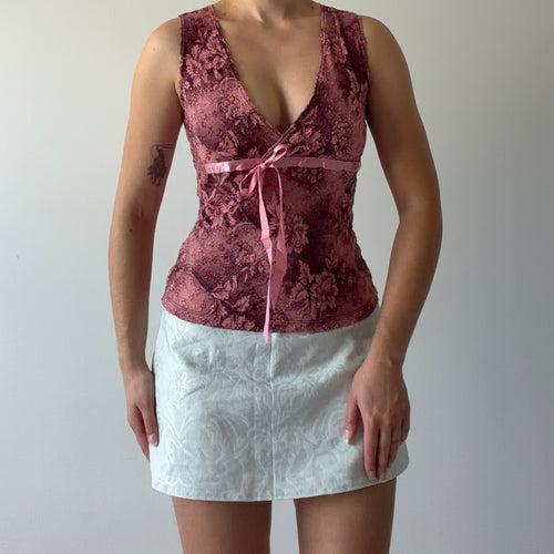 Papaya Lace Babydoll Cami | Made in USA | 8-10