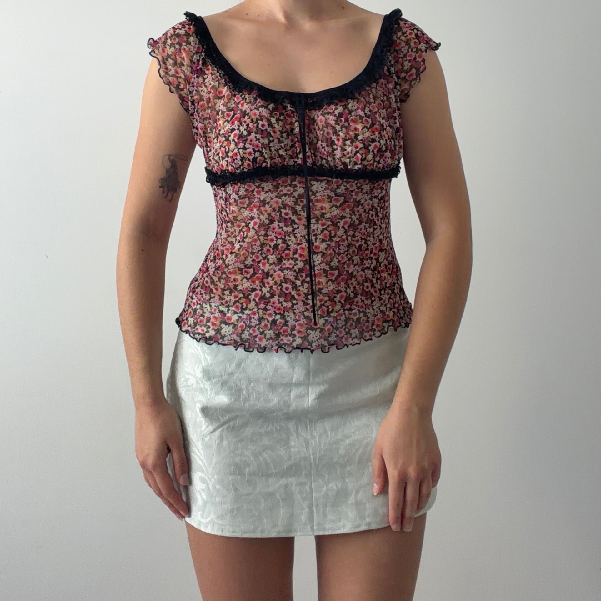 Victoria's Secret Mesh Babydoll Top | M