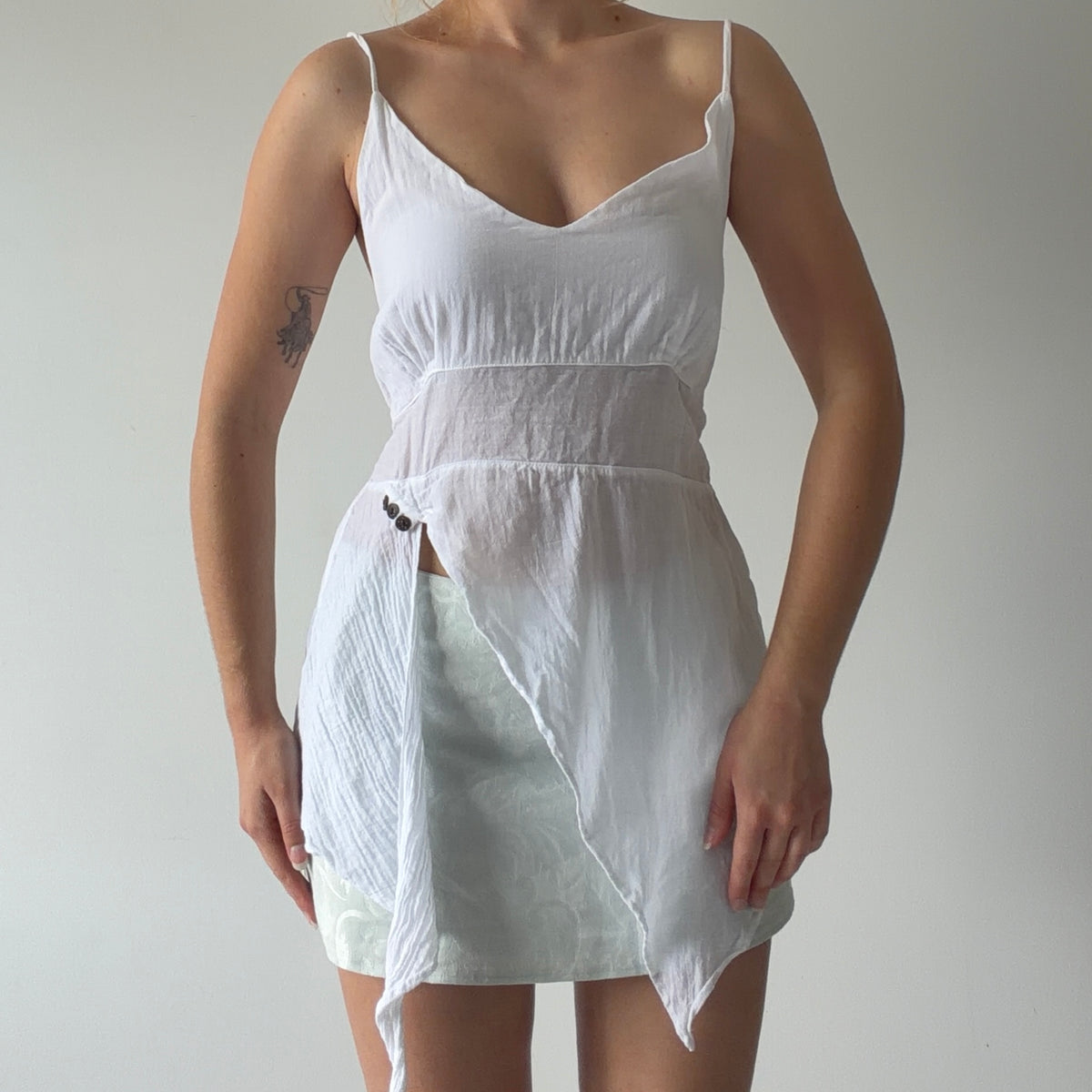Blanc du Nil Asymmetric Cami | S-M
