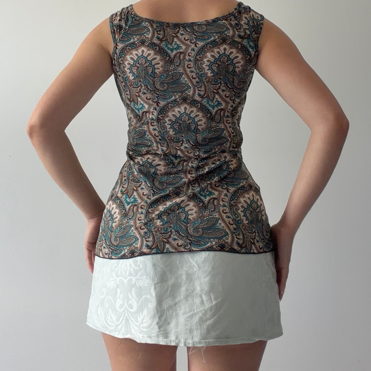 Agenda Paisley Babydoll Top | M