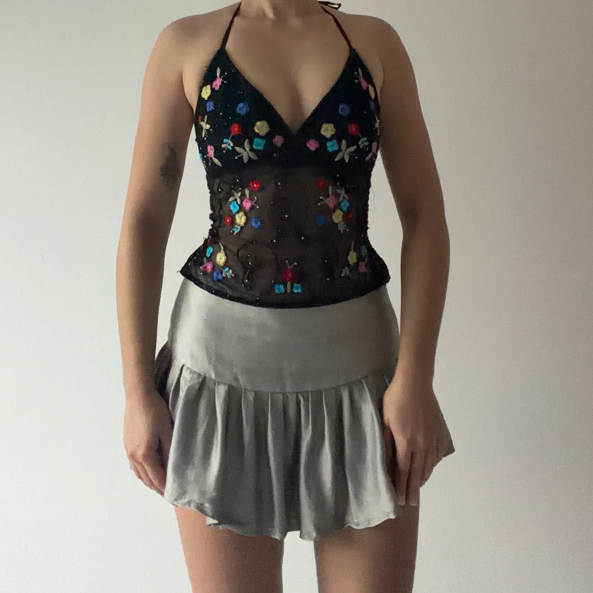 Vanessa Tong Beaded Backless Top | 6-8